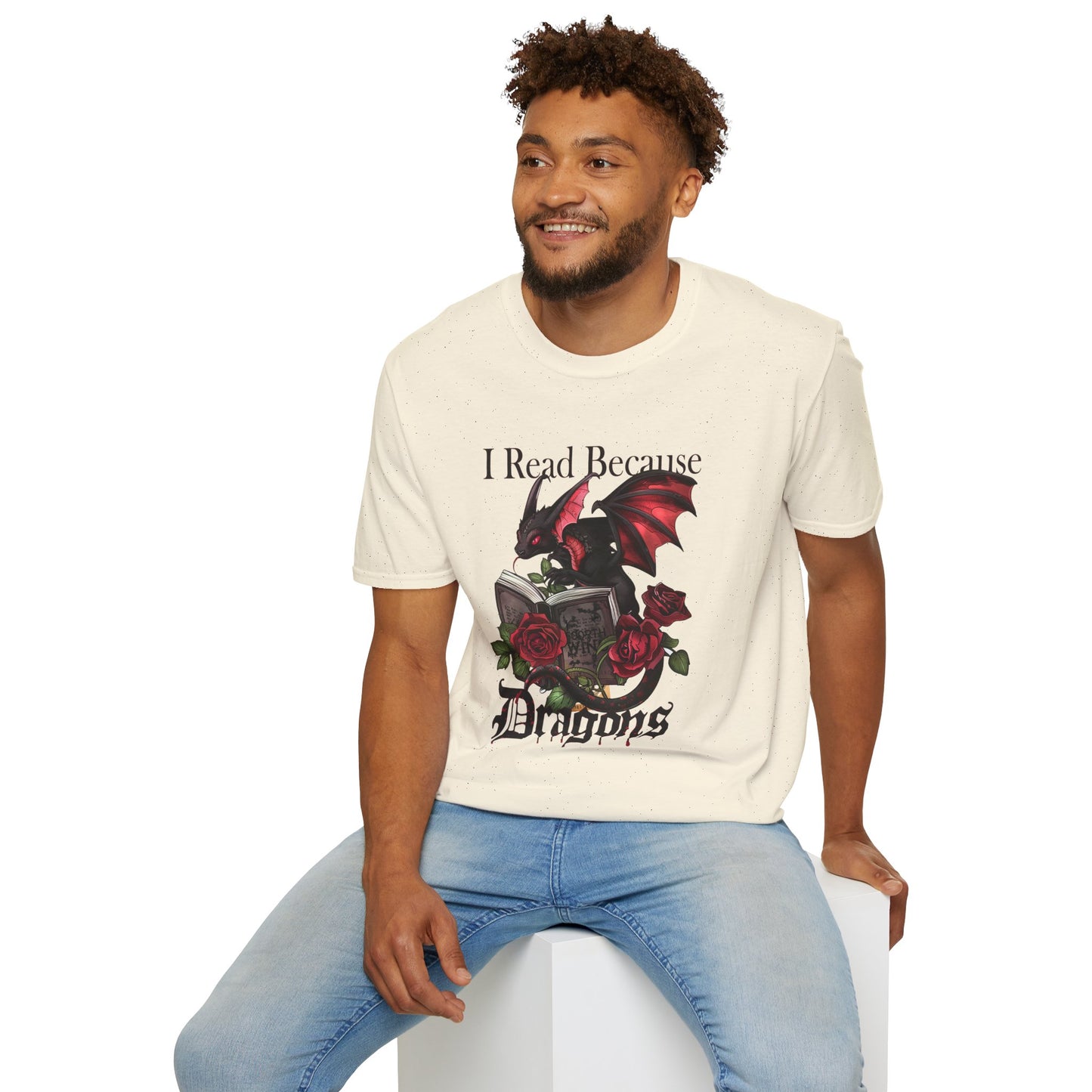 I Read Because Dragon Unisex Softstyle T-Shirt