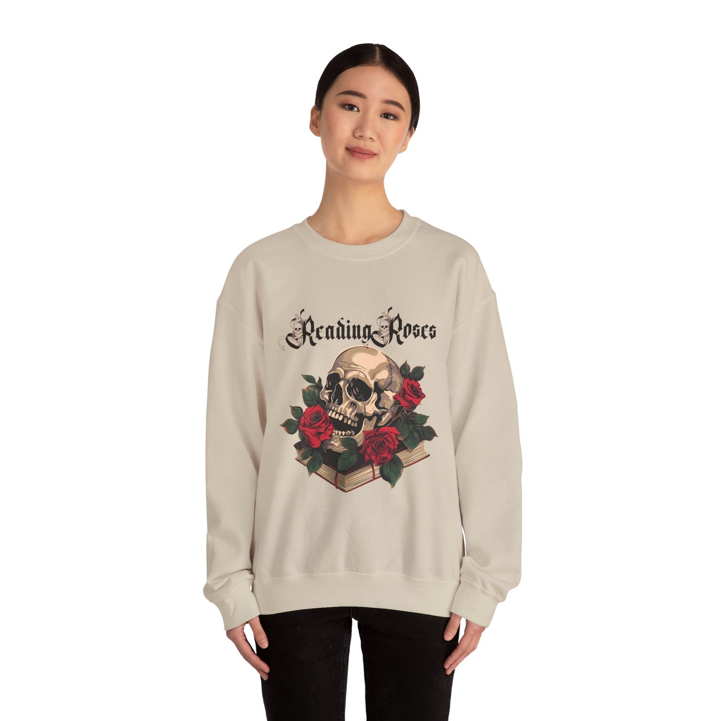 Reading Roses Crewneck Sweatshirt BkLtr