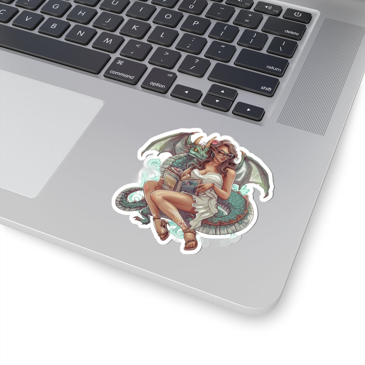 Fantasy Dragon Reader Kiss-Cut Sticker