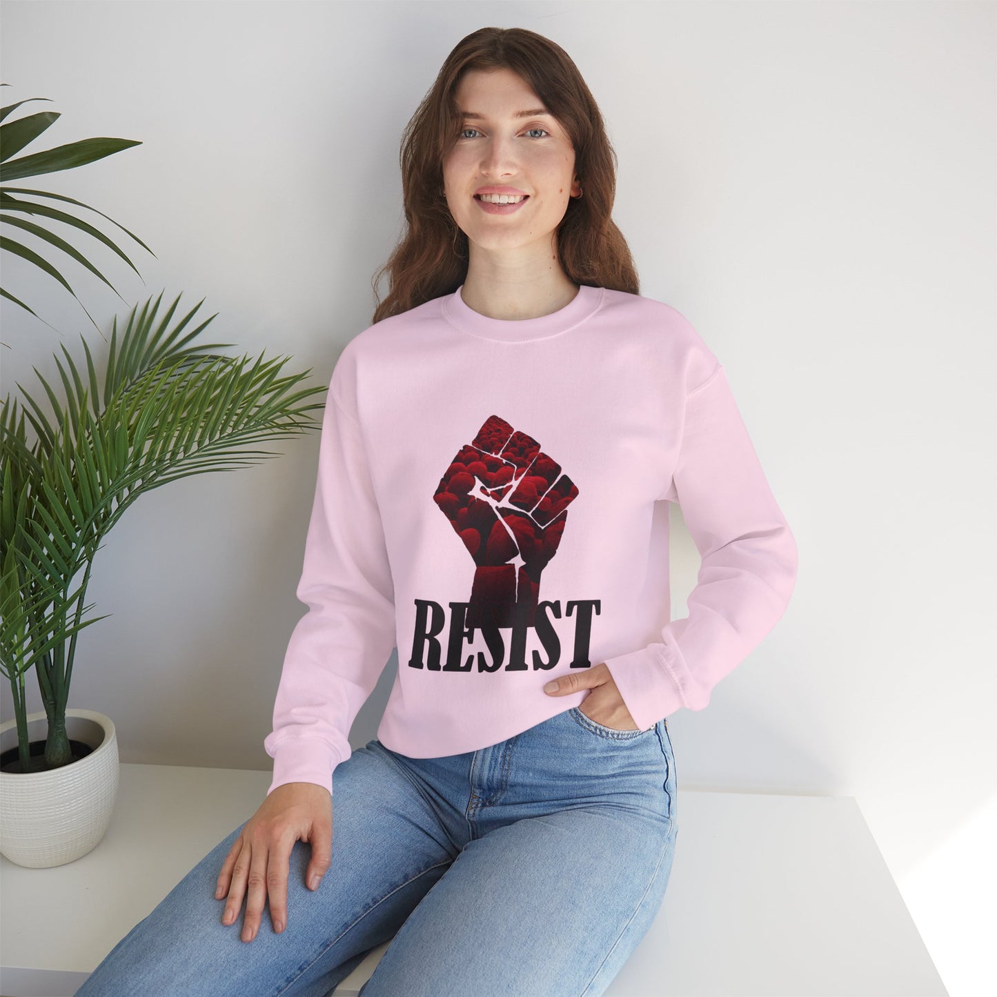 Resist the Red Hats Heavy Blend™ Crewneck Sweatshirt