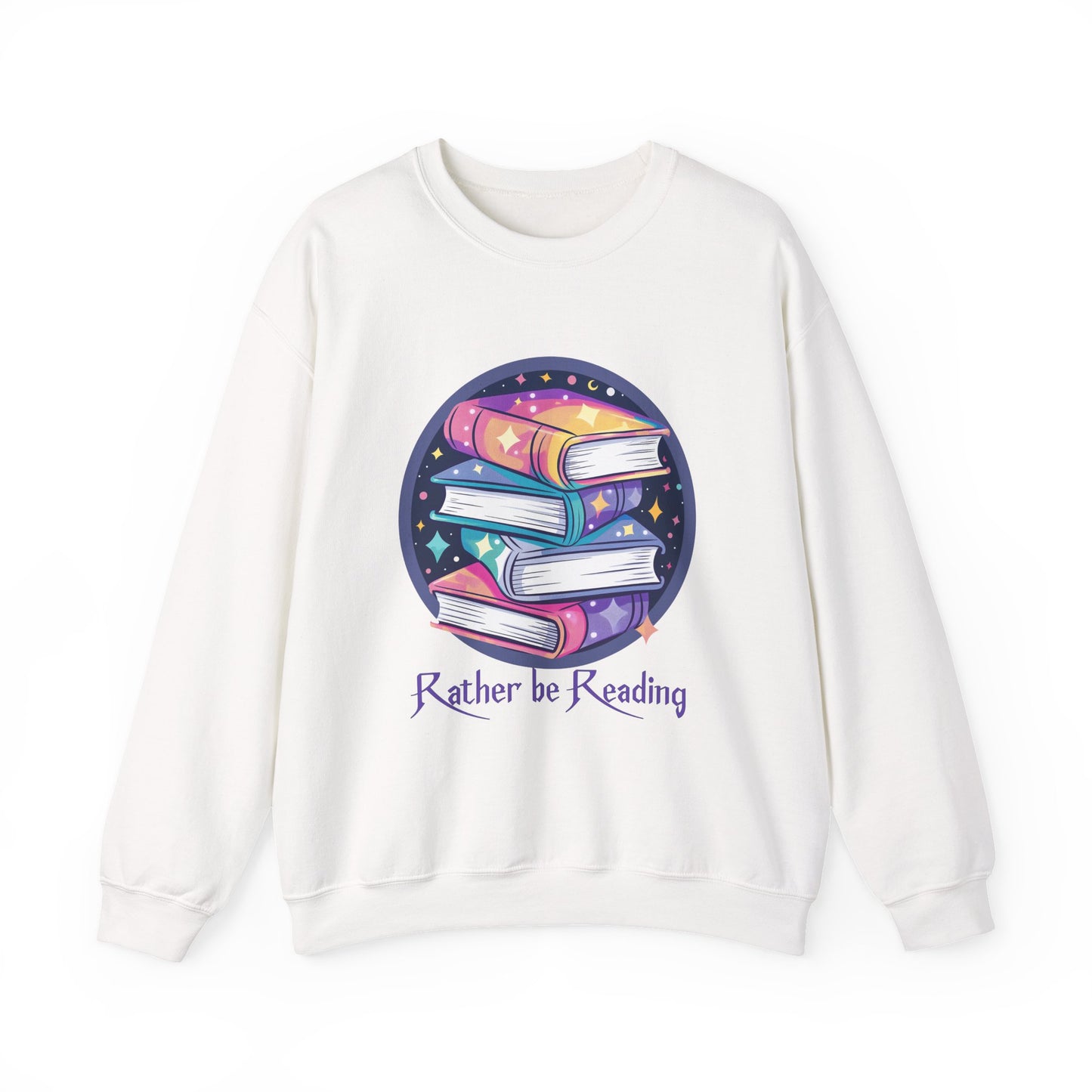 Rather be Reading Book Lovers Crewneck Sweatshirt