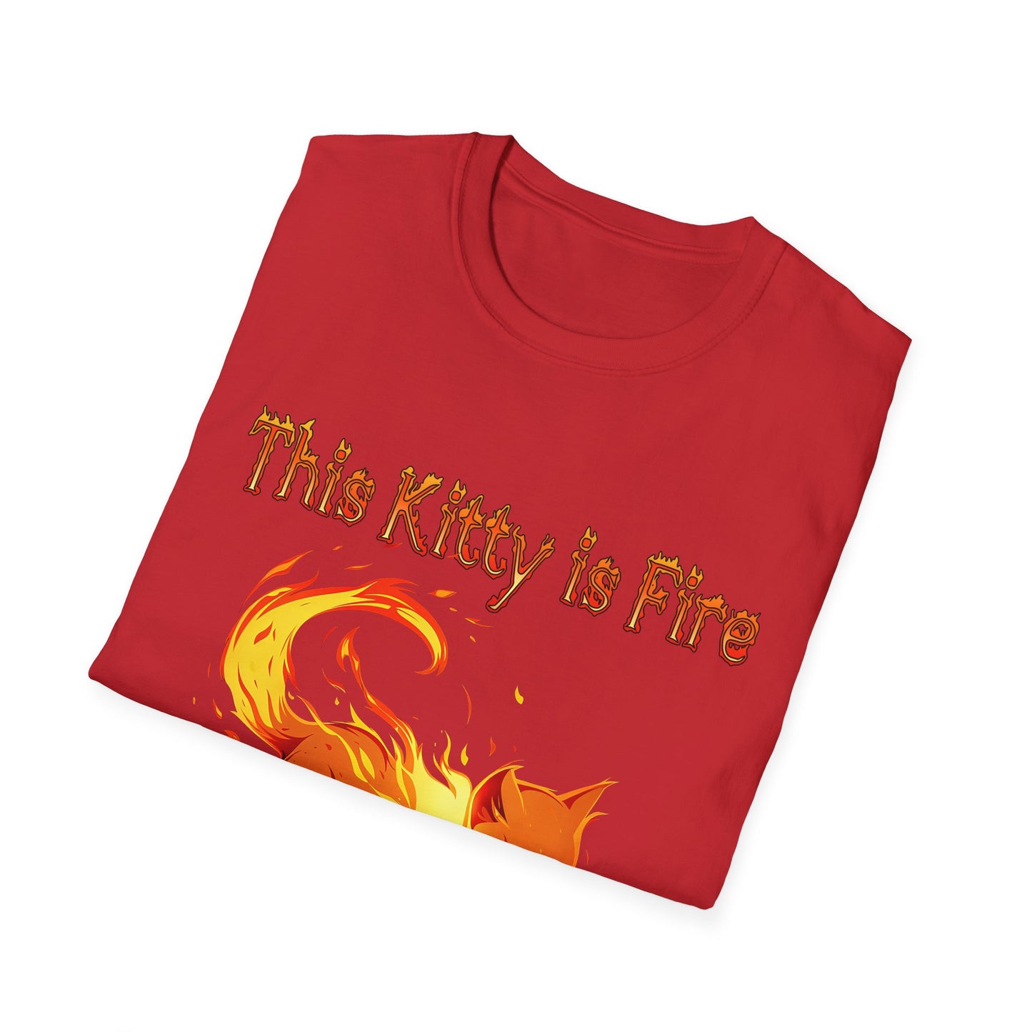 This Kitty is Fire Cat Lover's Unisex T-Shirt - 'This Kitty is Fire' Graphic Tee