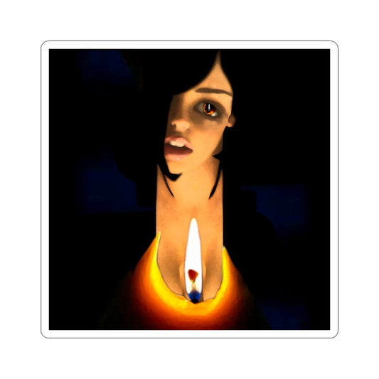 Candlelit Portrait Kiss-Cut Sticker