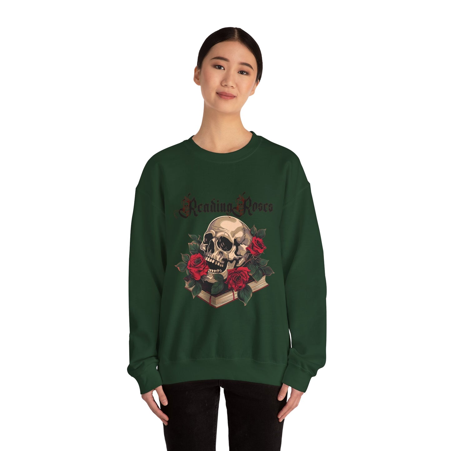 Reading Roses Crewneck Sweatshirt BkLtr