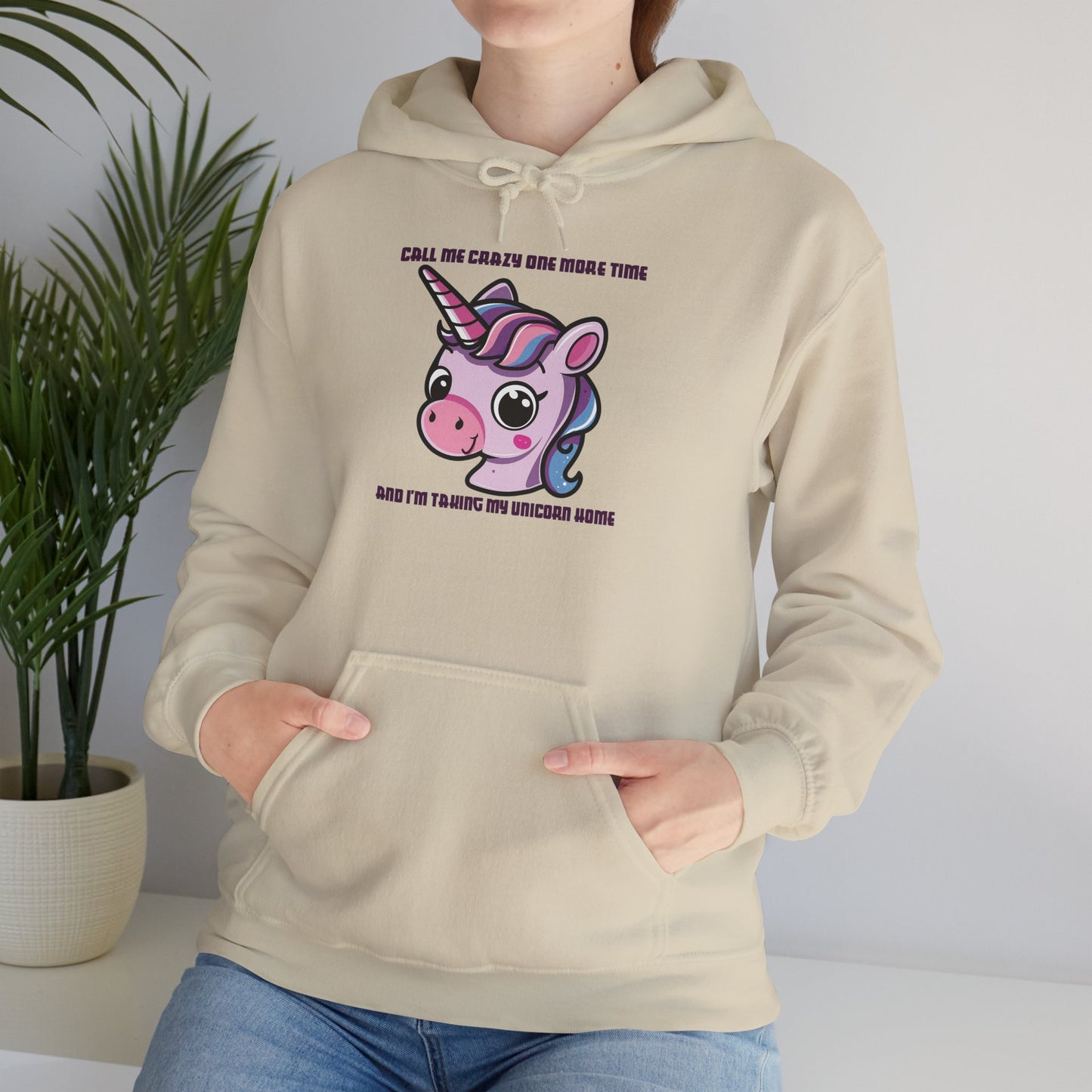 Call Me Crazy One More Time Unicorn Hoodie