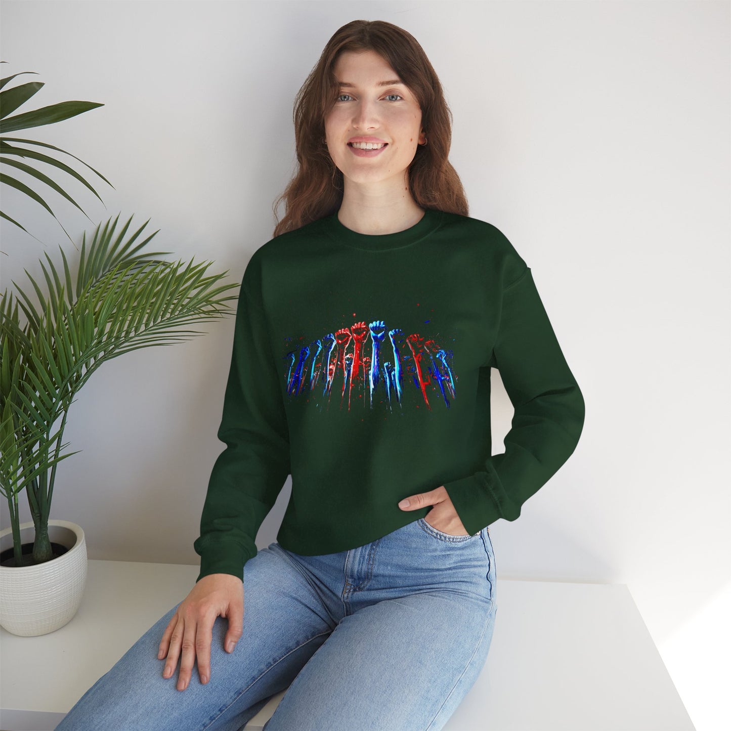 Wall of Resistance Unisex Heavy Blend™ Crewneck Sweatshirt