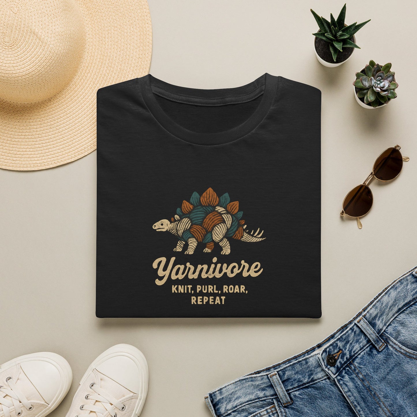 Yarnivore Knit Purl Roar T-Shirt