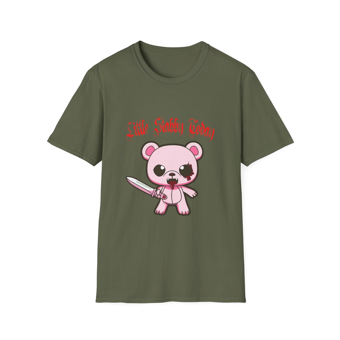 Little Stabby Today Cute Bear Graphic T-Shirt