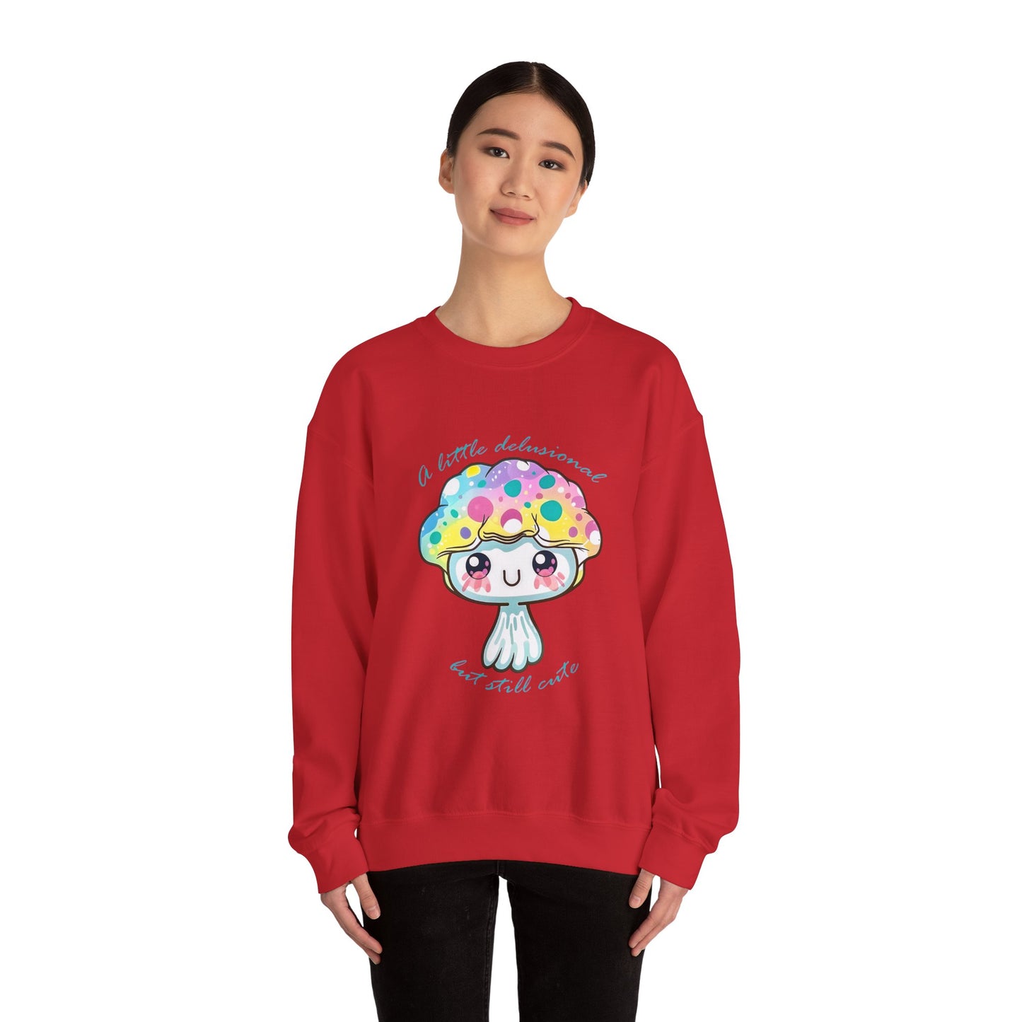 Little Delusional, Still Cute Kawaii Jellyfish Crewneck Sweatshirt