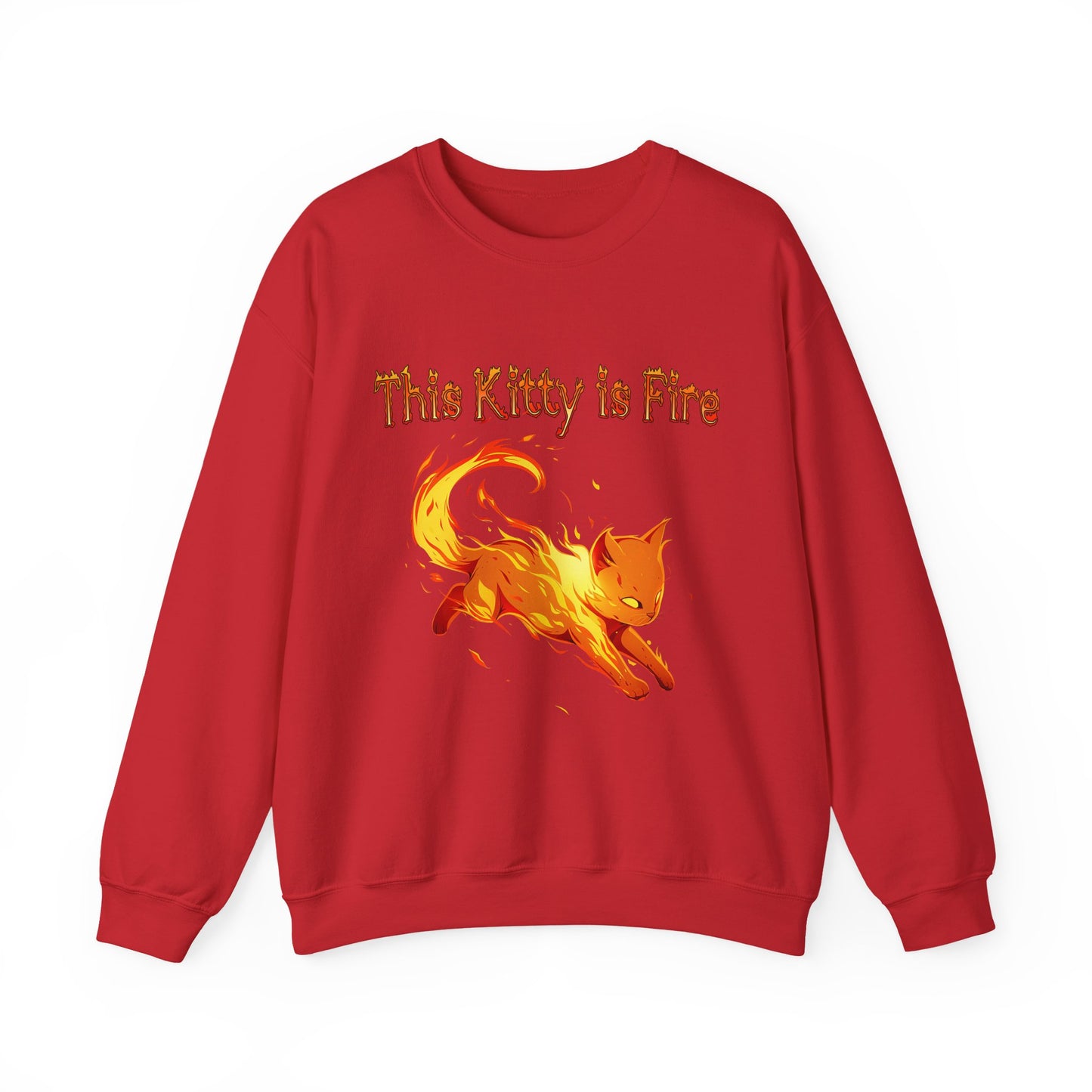 This Kitty is Fire Unisex Heavy Blend™ Crewneck Sweatshirt