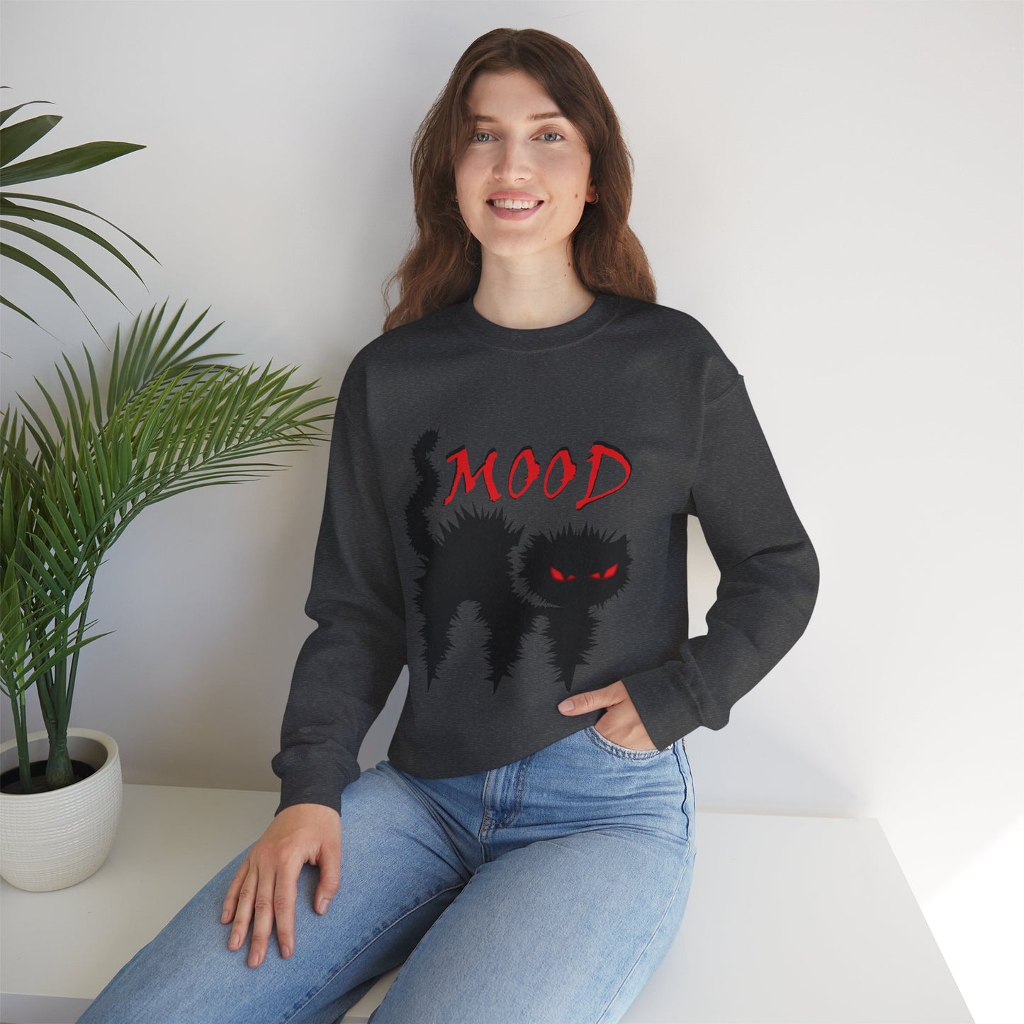 Mood Cat Unisex Crewneck Sweatshirt