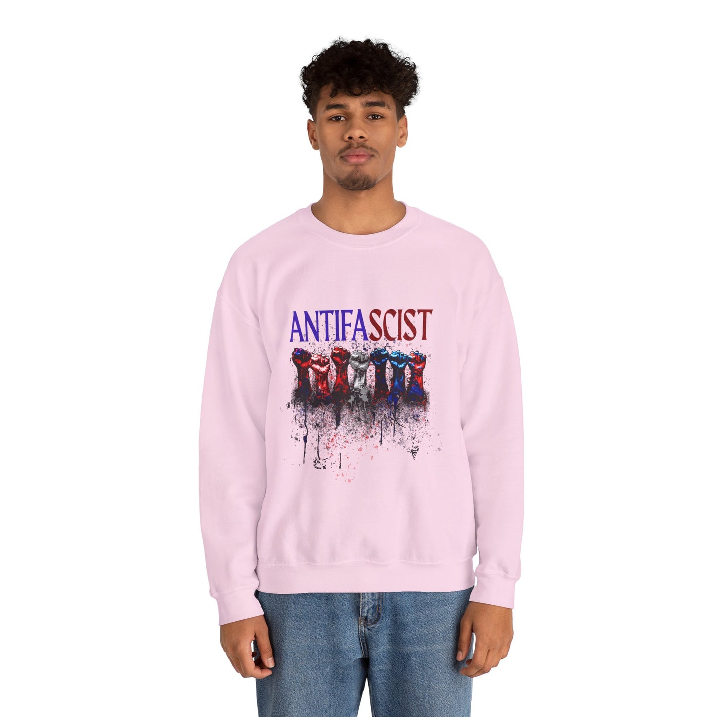 Antifascist Crewneck Sweatshirt Unisex Heavy Blend™