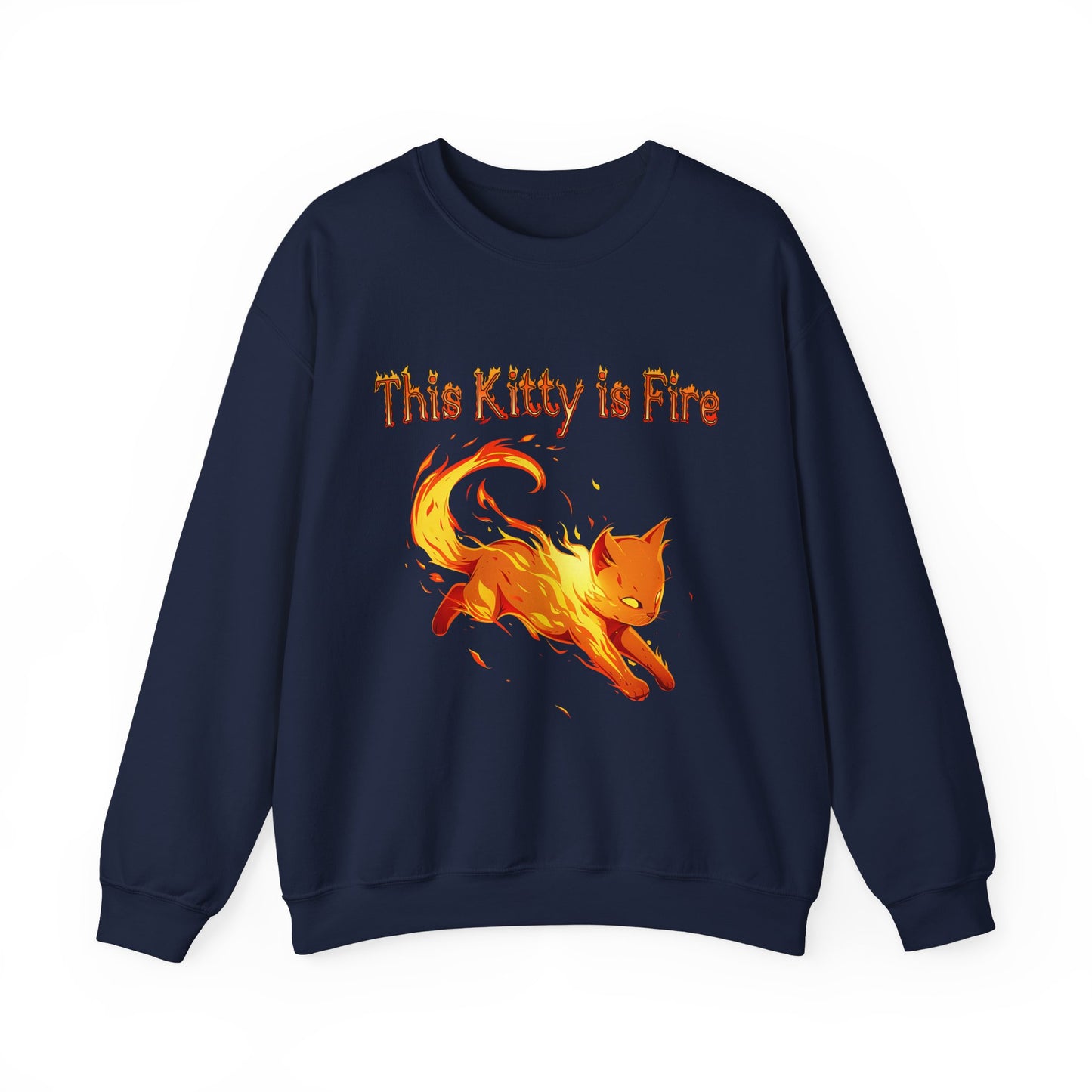 This Kitty is Fire Unisex Heavy Blend™ Crewneck Sweatshirt