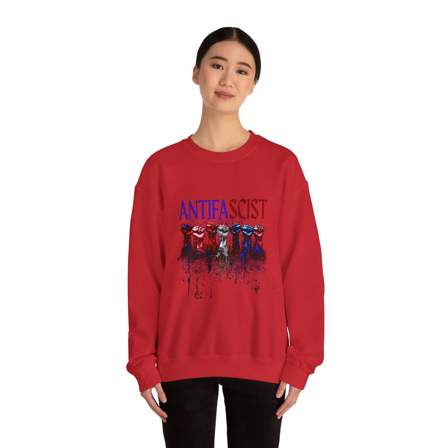 Antifascist Crewneck Sweatshirt Unisex Heavy Blend™