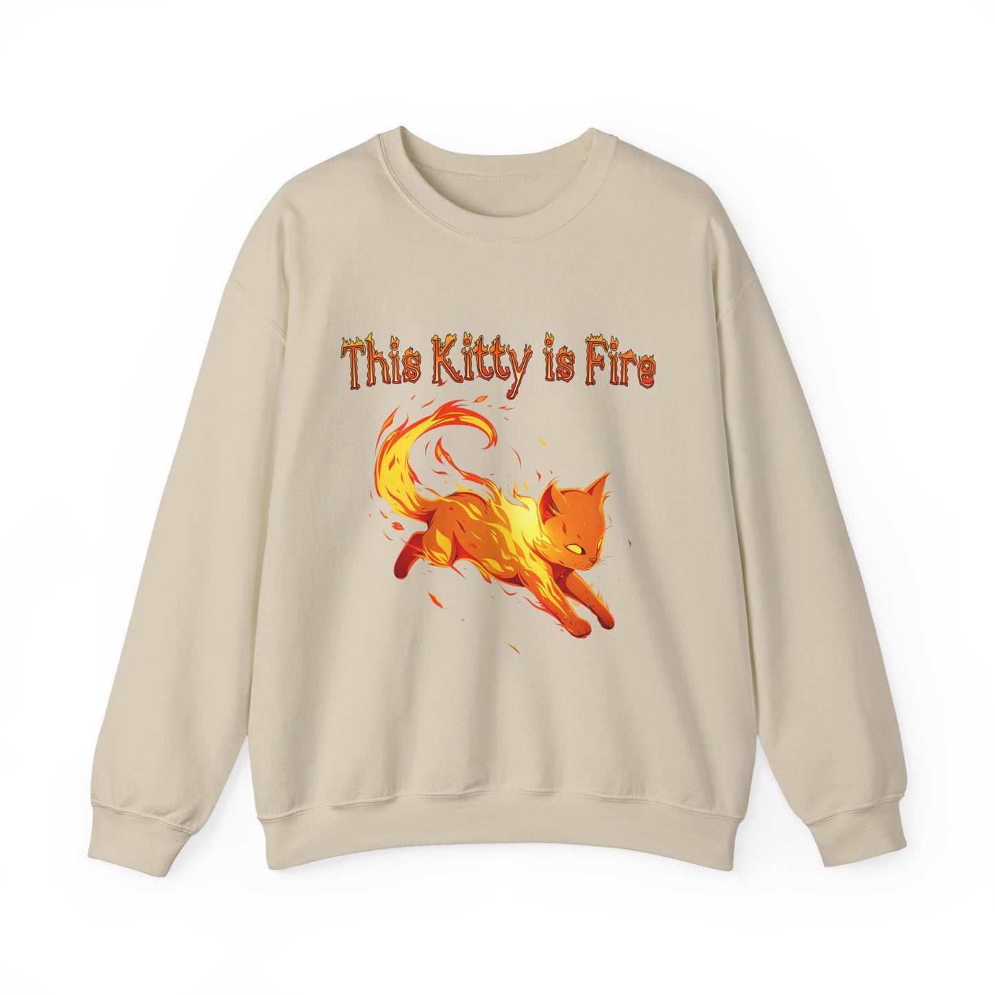 This Kitty is Fire Unisex Heavy Blend™ Crewneck Sweatshirt