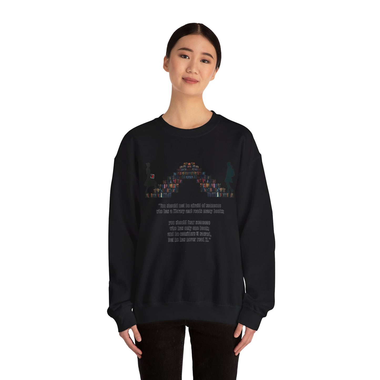 Fear of One Sacred Book Quote Crewneck Sweatshirt