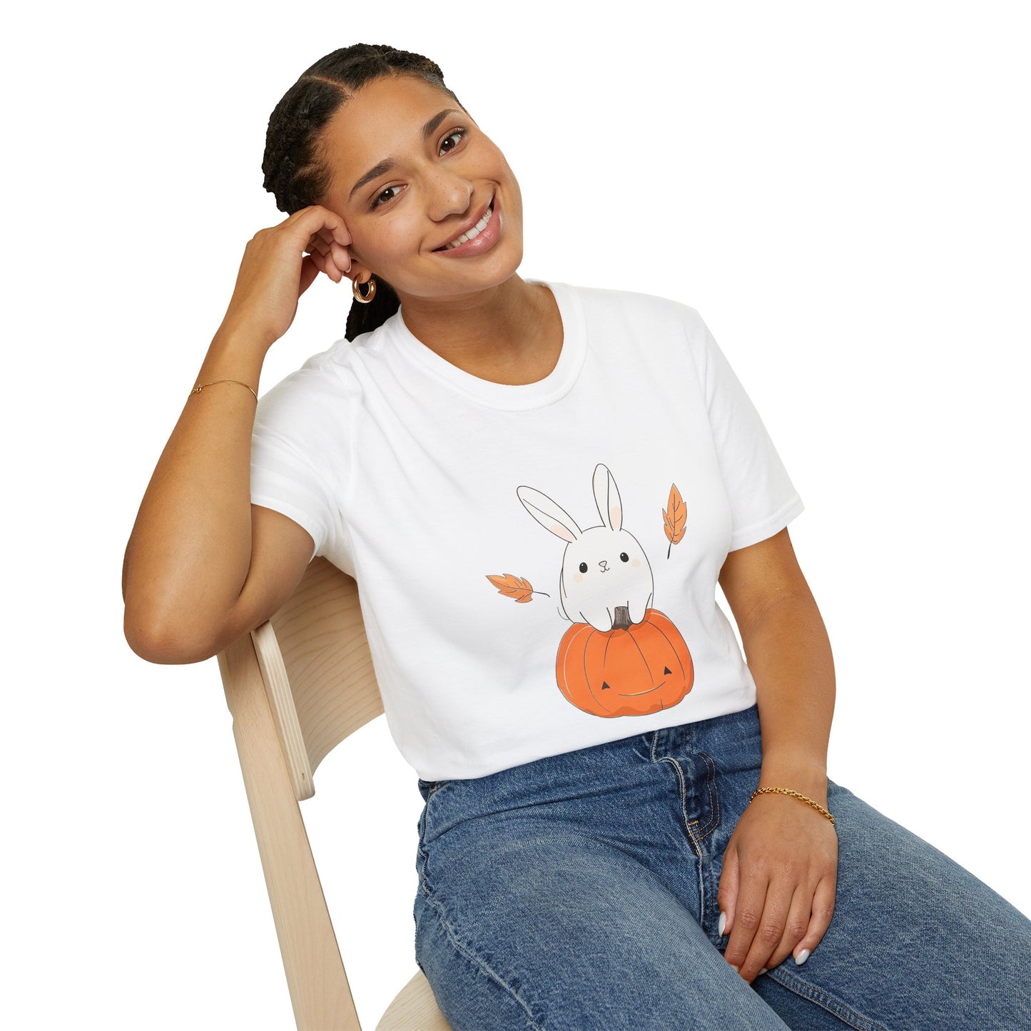 Cute Bunny Pumpkin Unisex T-Shirt