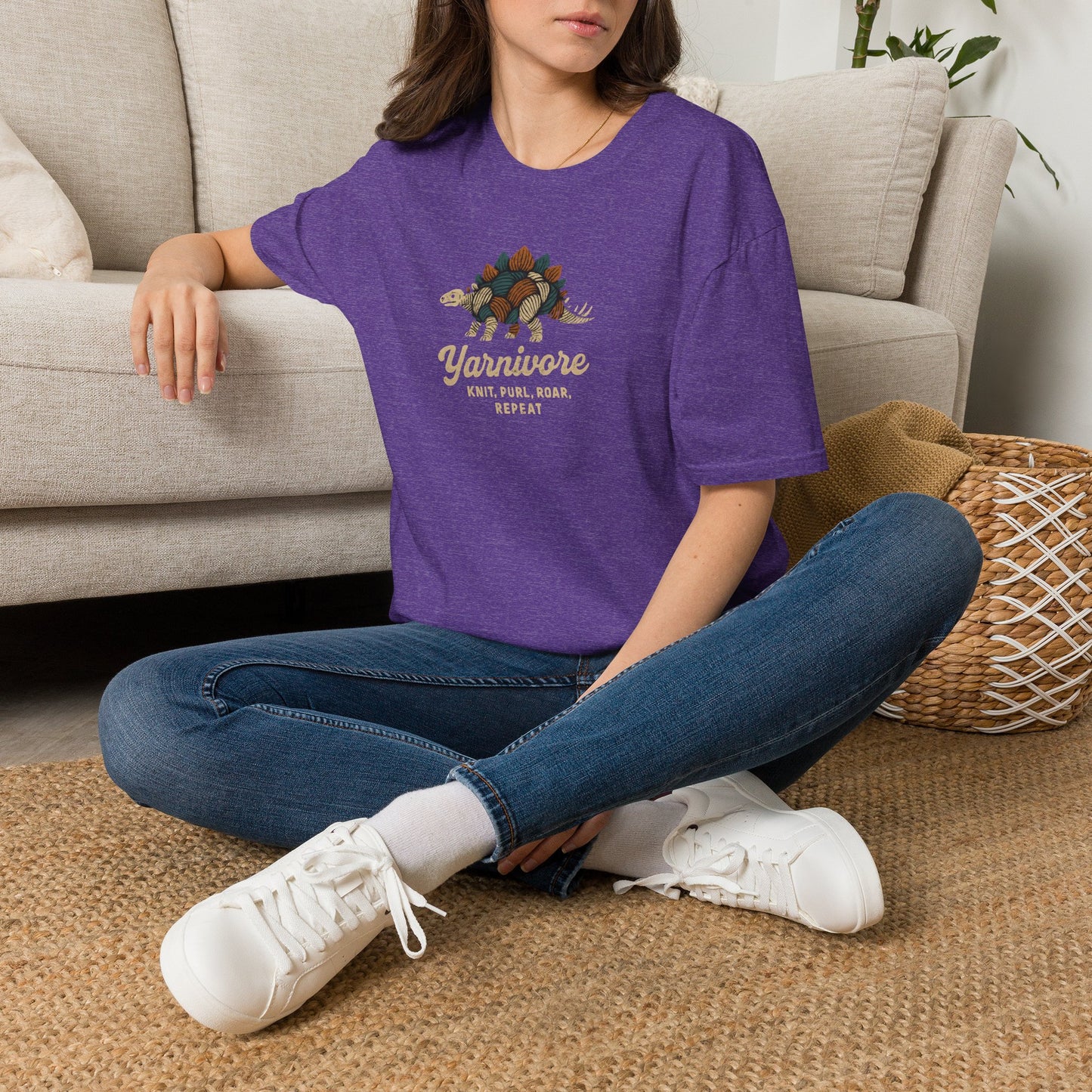 Yarnivore Knit Purl Roar T-Shirt