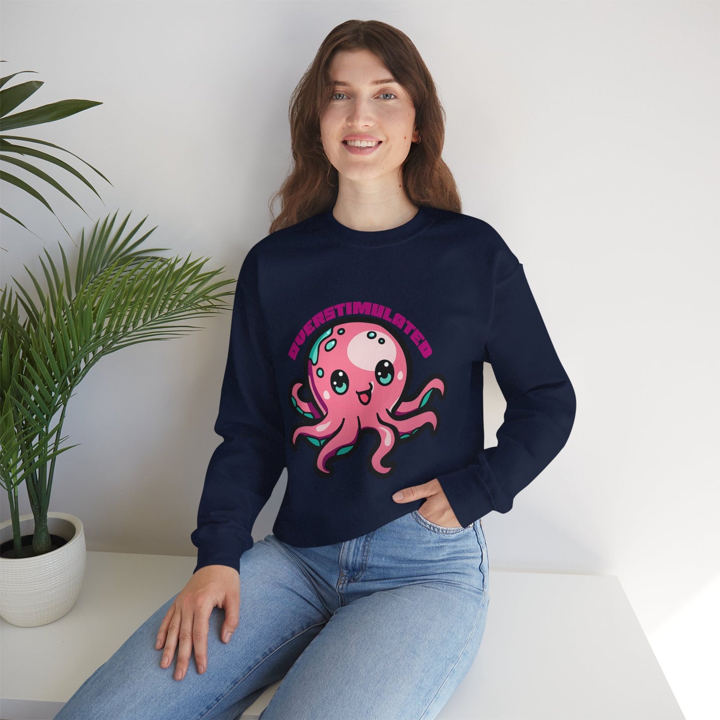 Overstimulated Octopus Graphic Sweatshirt