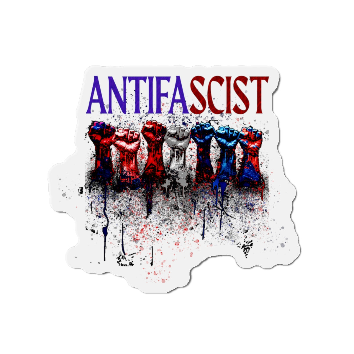 Antifascist Die-Cut Magnet