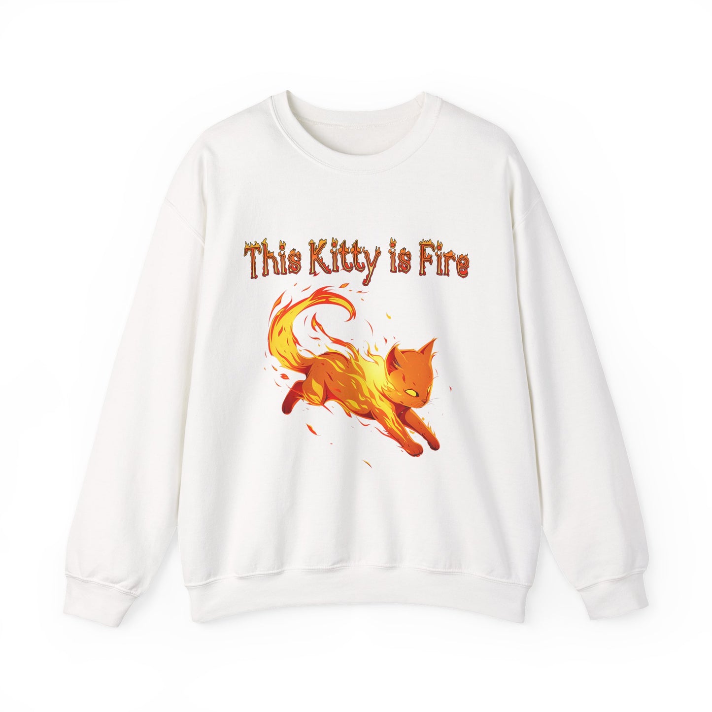 This Kitty is Fire Unisex Heavy Blend™ Crewneck Sweatshirt