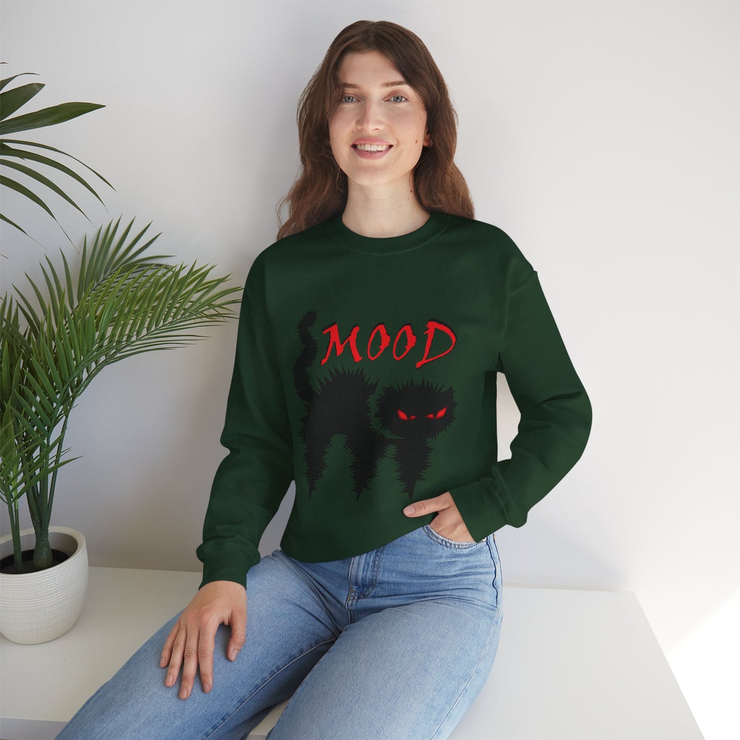 Mood Cat Unisex Crewneck Sweatshirt
