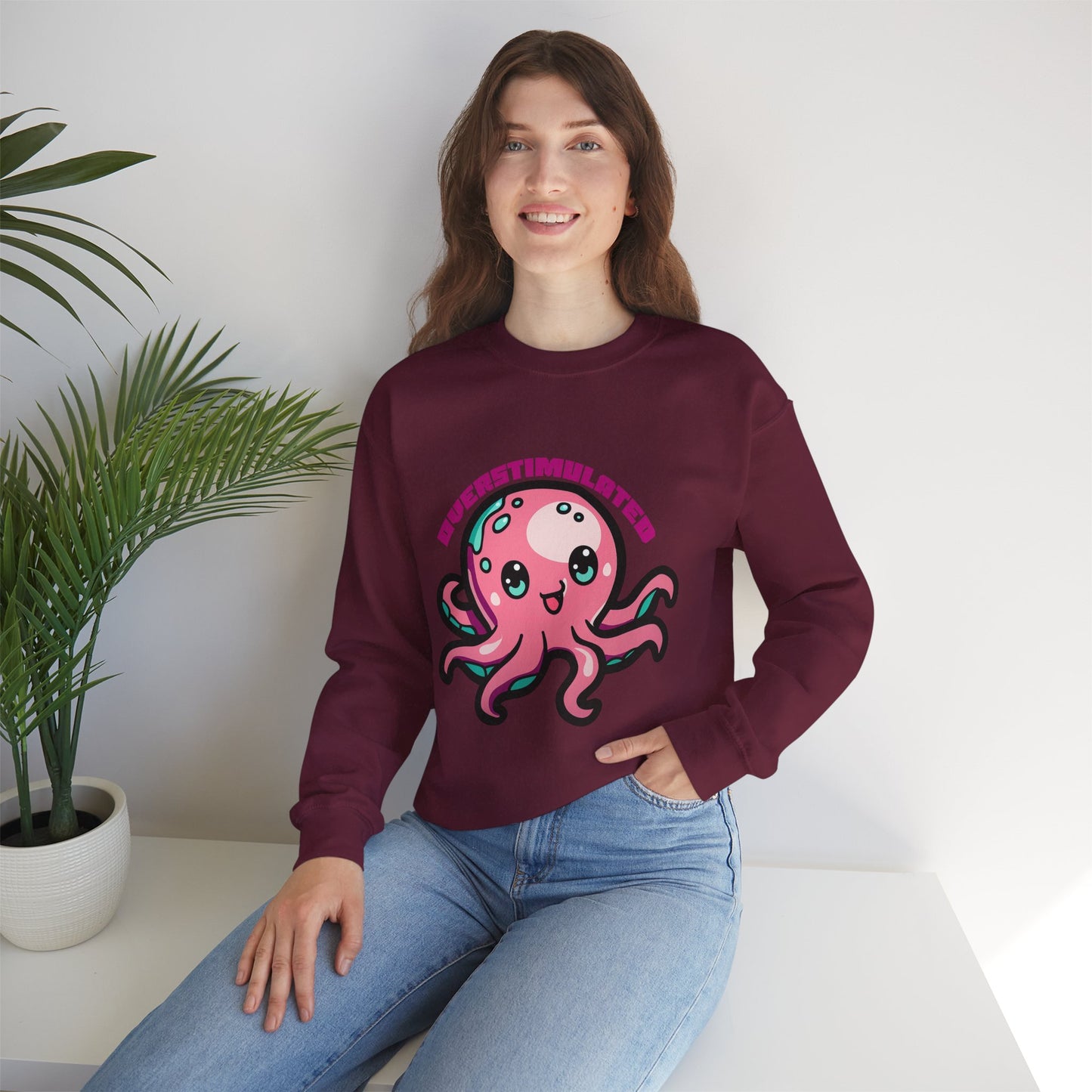 Overstimulated Octopus Graphic Sweatshirt