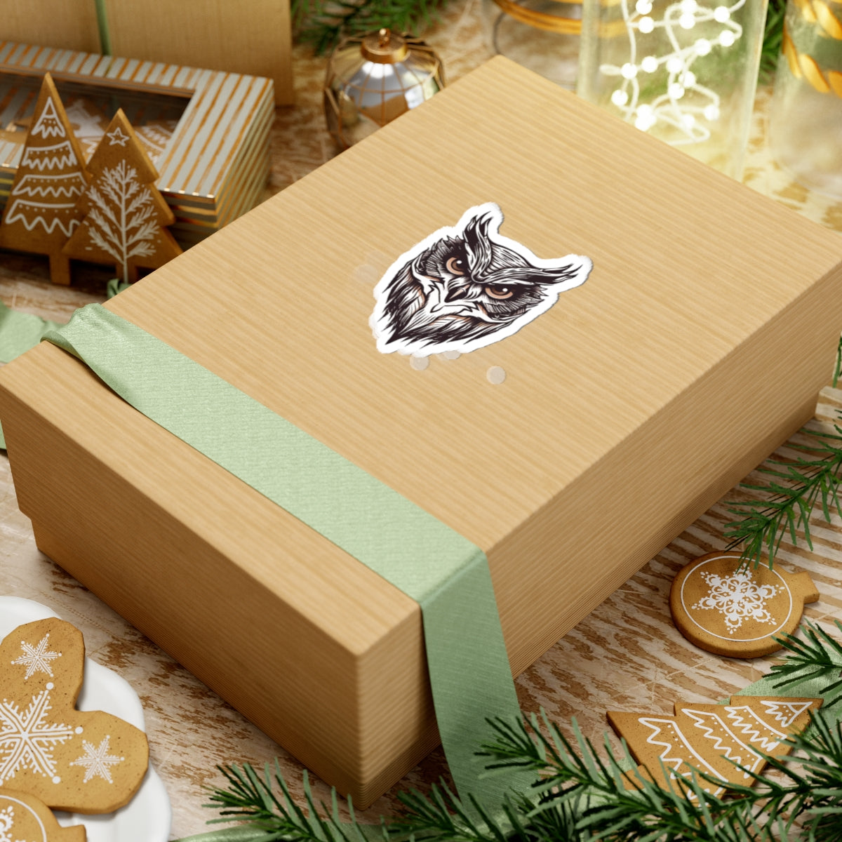 Black and Tan Owl Sticker