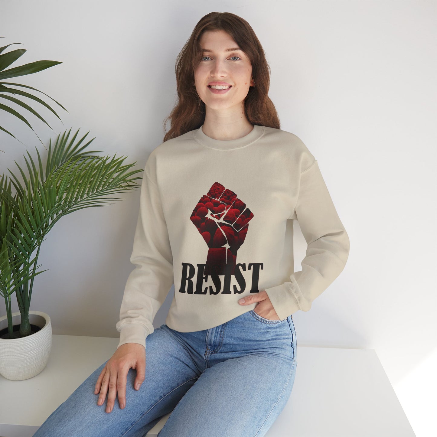 Resist the Red Hats Heavy Blend™ Crewneck Sweatshirt