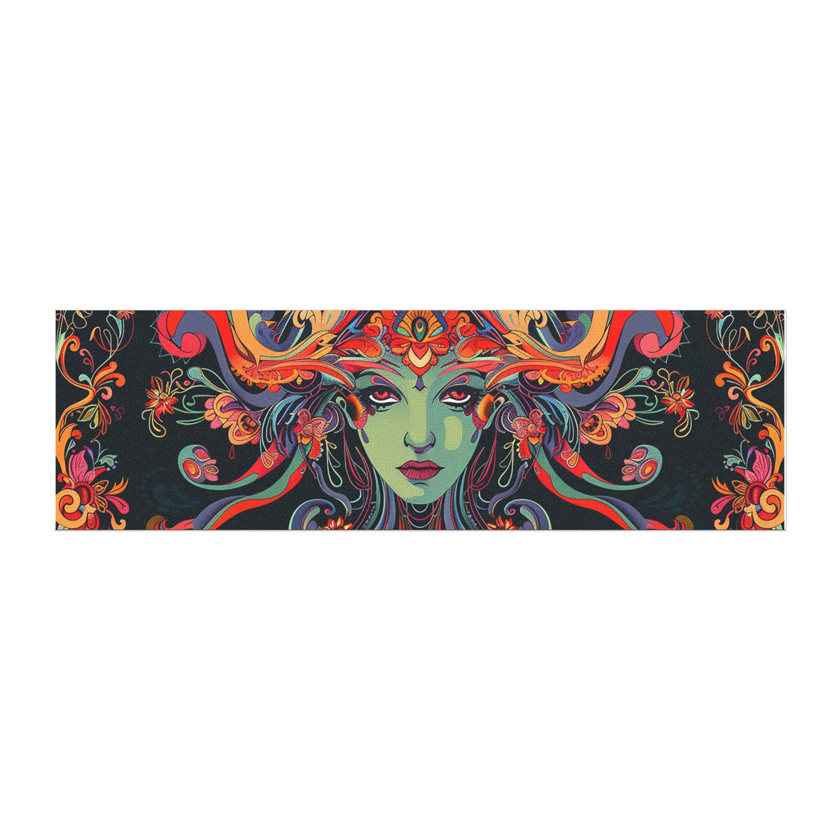 Psychedelic Goddess Car Magnet — Vibrant Boho Rear Bumper Decor