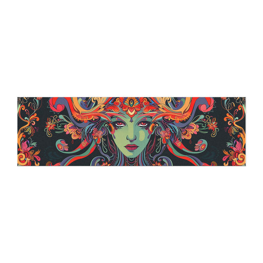 Psychedelic Goddess Car Magnet — Vibrant Boho Rear Bumper Decor