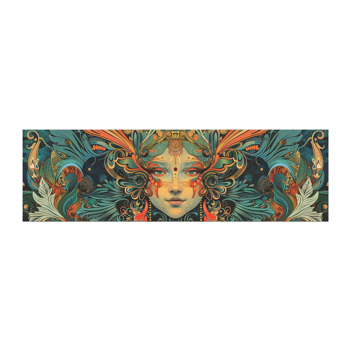 Mythic Muse Car Magnet — Ornate Bohemian Face Art Bumper Sticker