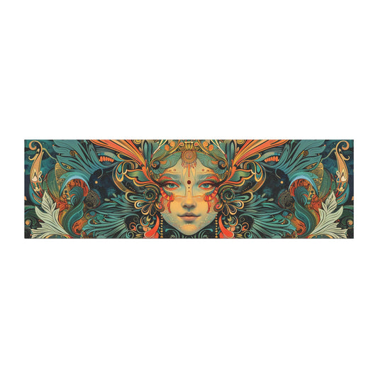 Mythic Muse Car Magnet — Ornate Bohemian Face Art Bumper Sticker