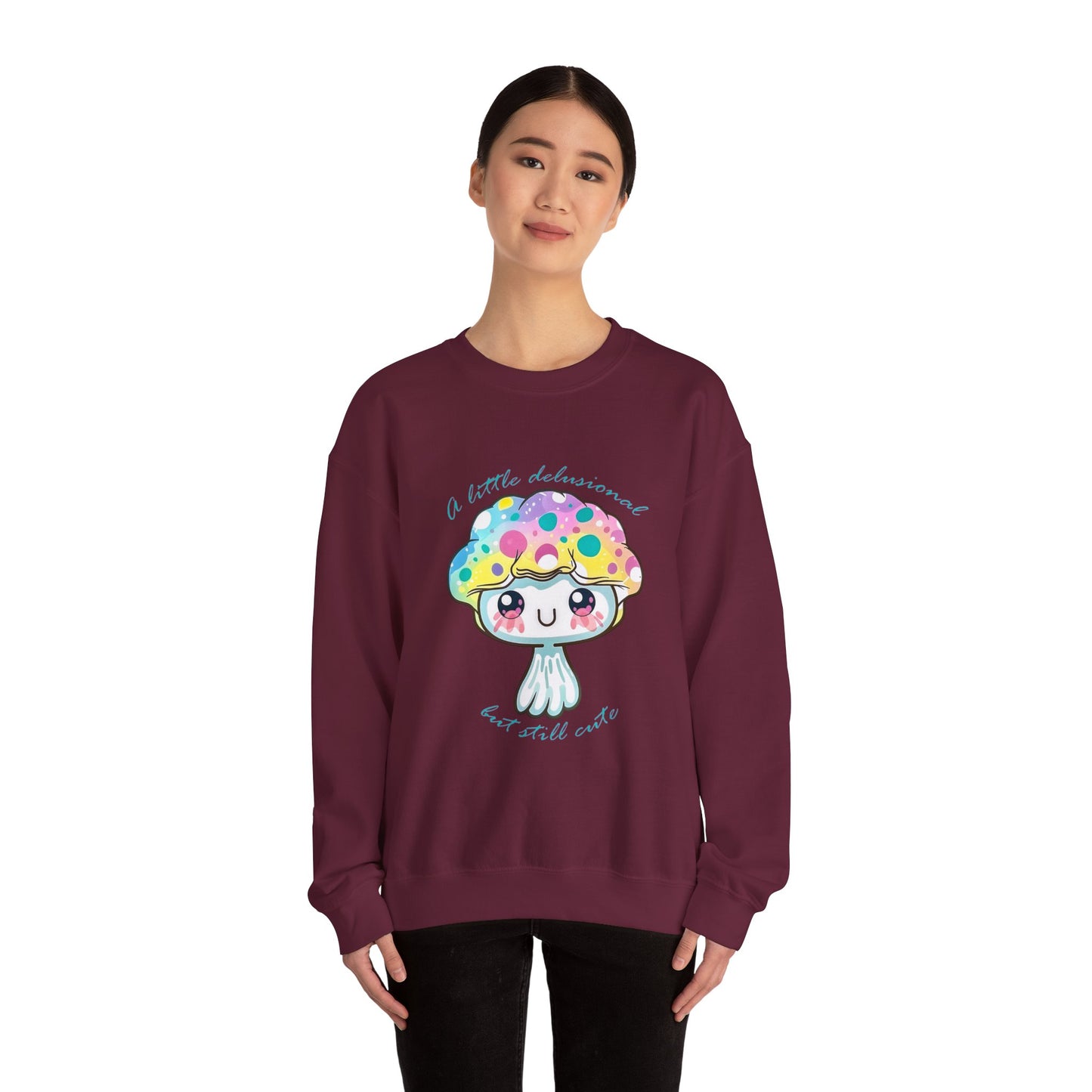 Little Delusional, Still Cute Kawaii Jellyfish Crewneck Sweatshirt