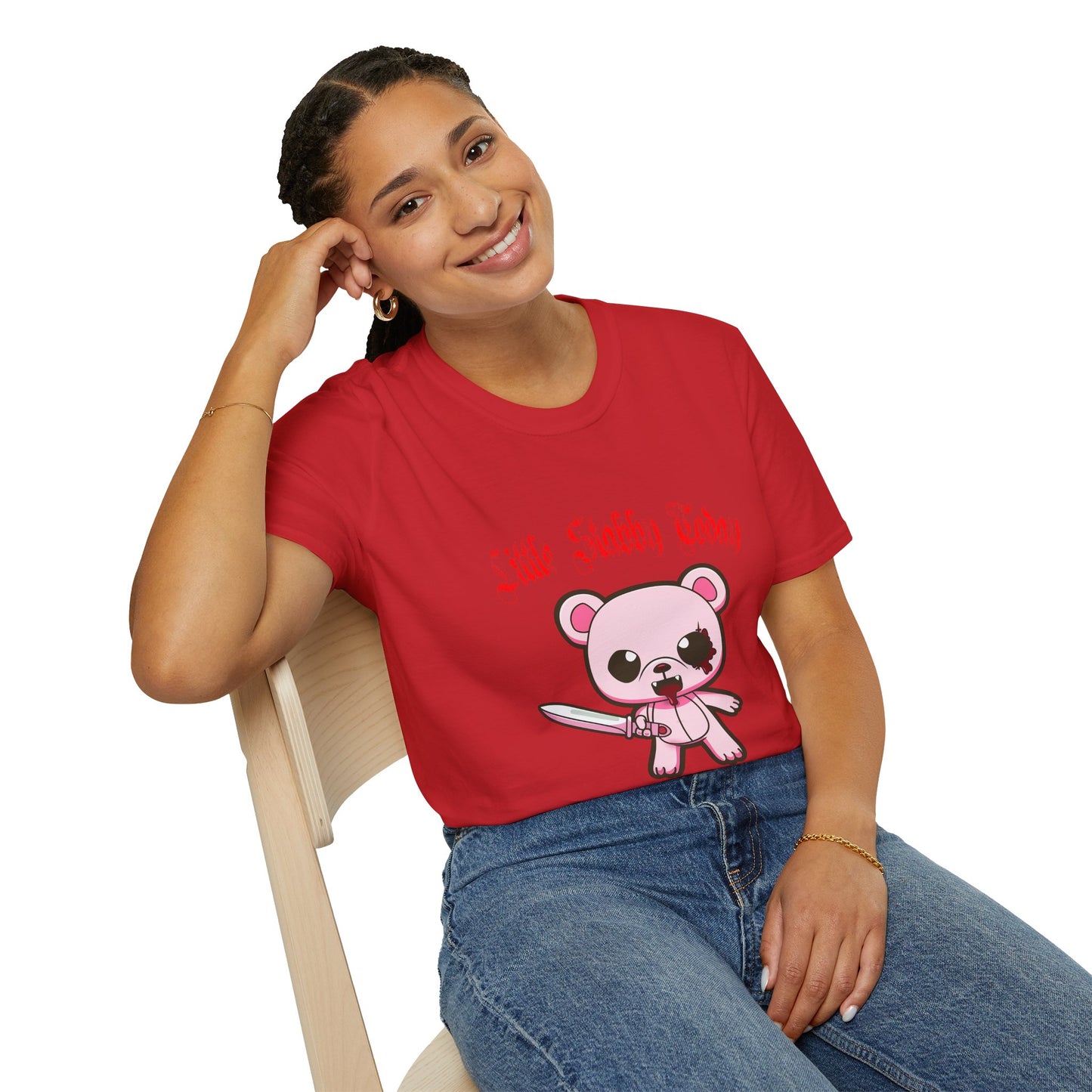 Little Stabby Today Cute Bear Graphic T-Shirt