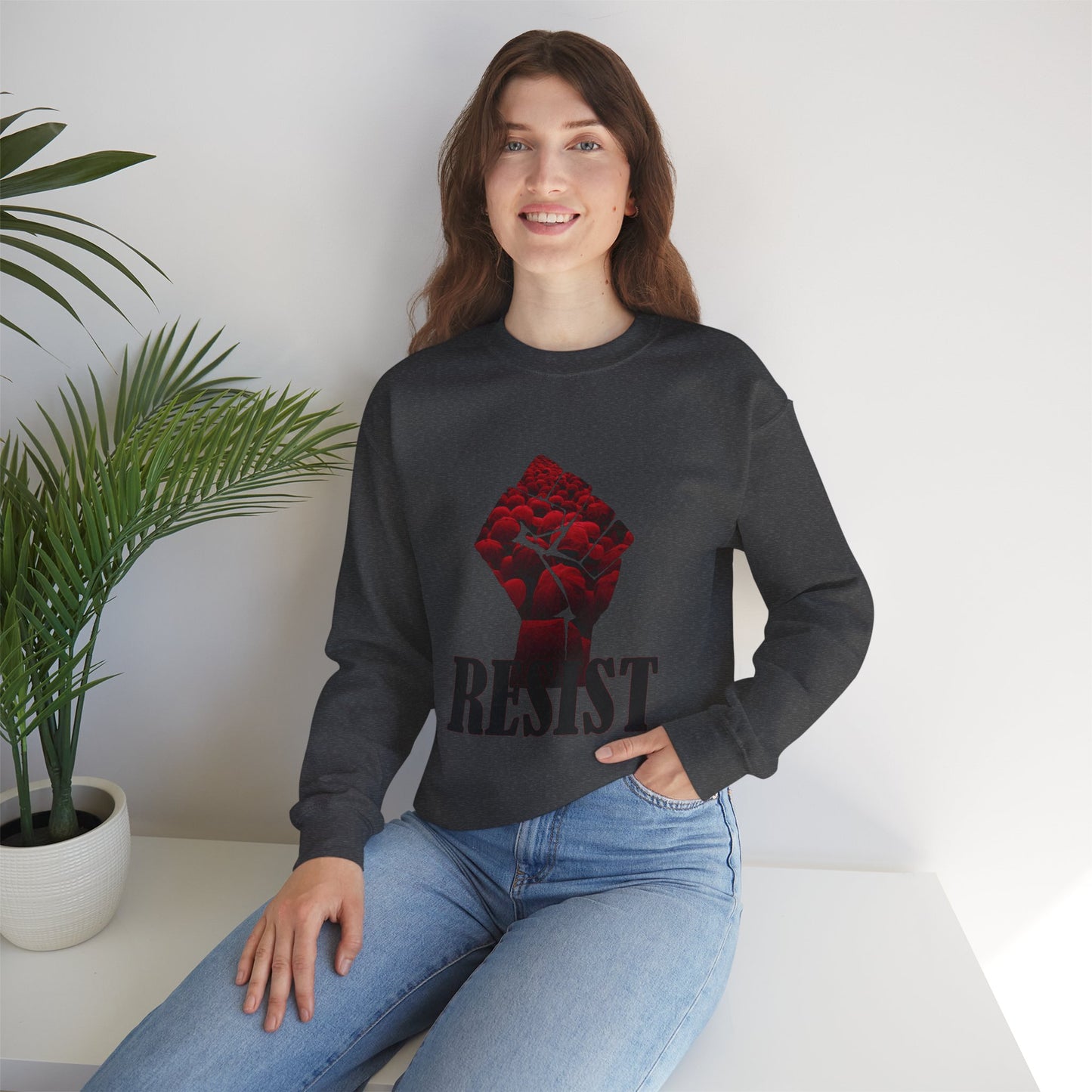 Resist the Red Hats Heavy Blend™ Crewneck Sweatshirt