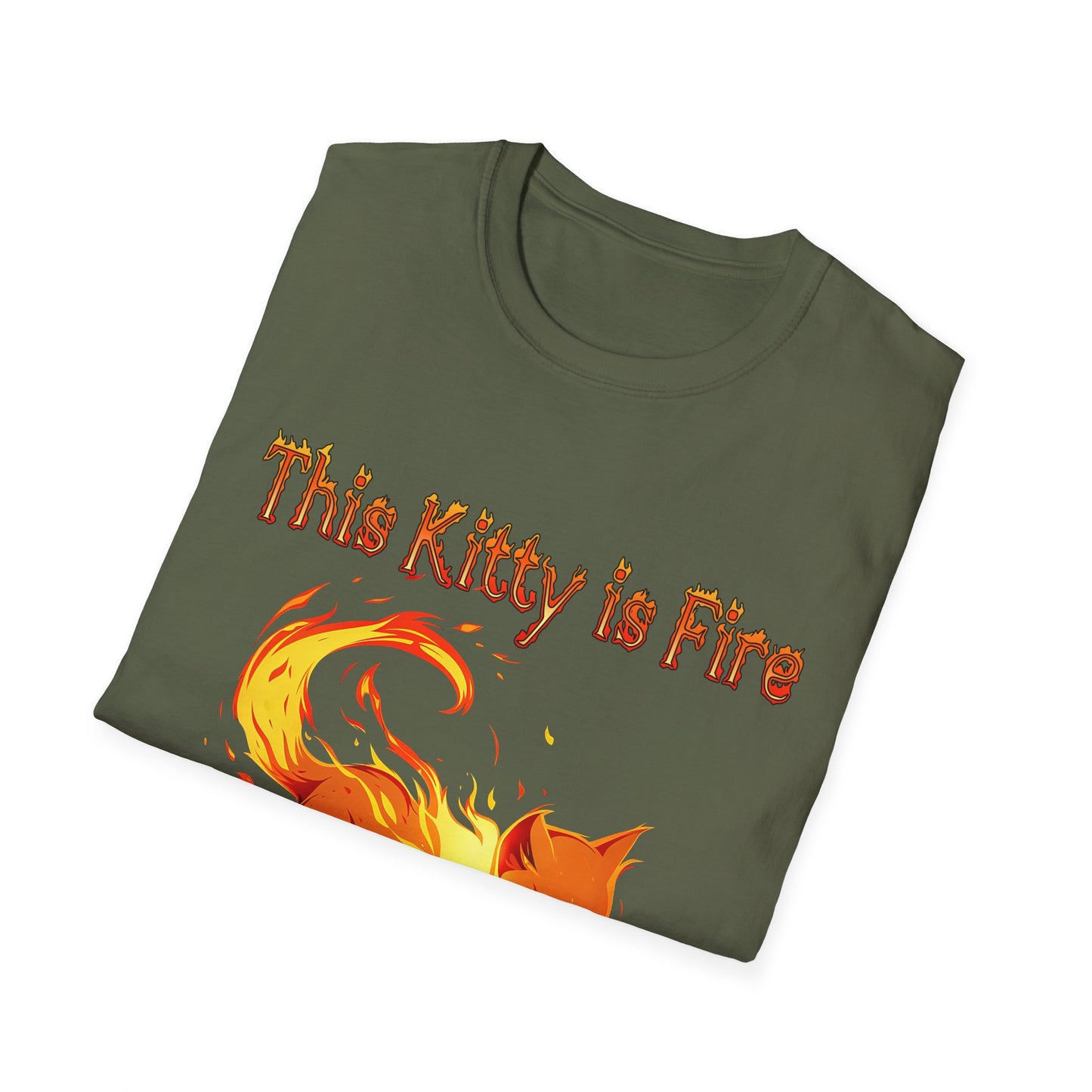 This Kitty is Fire Cat Lover's Unisex T-Shirt - 'This Kitty is Fire' Graphic Tee