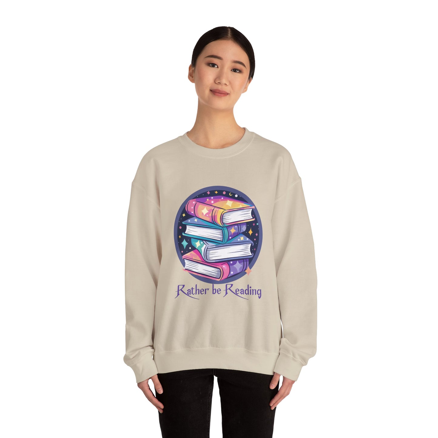 Rather be Reading Book Lovers Crewneck Sweatshirt