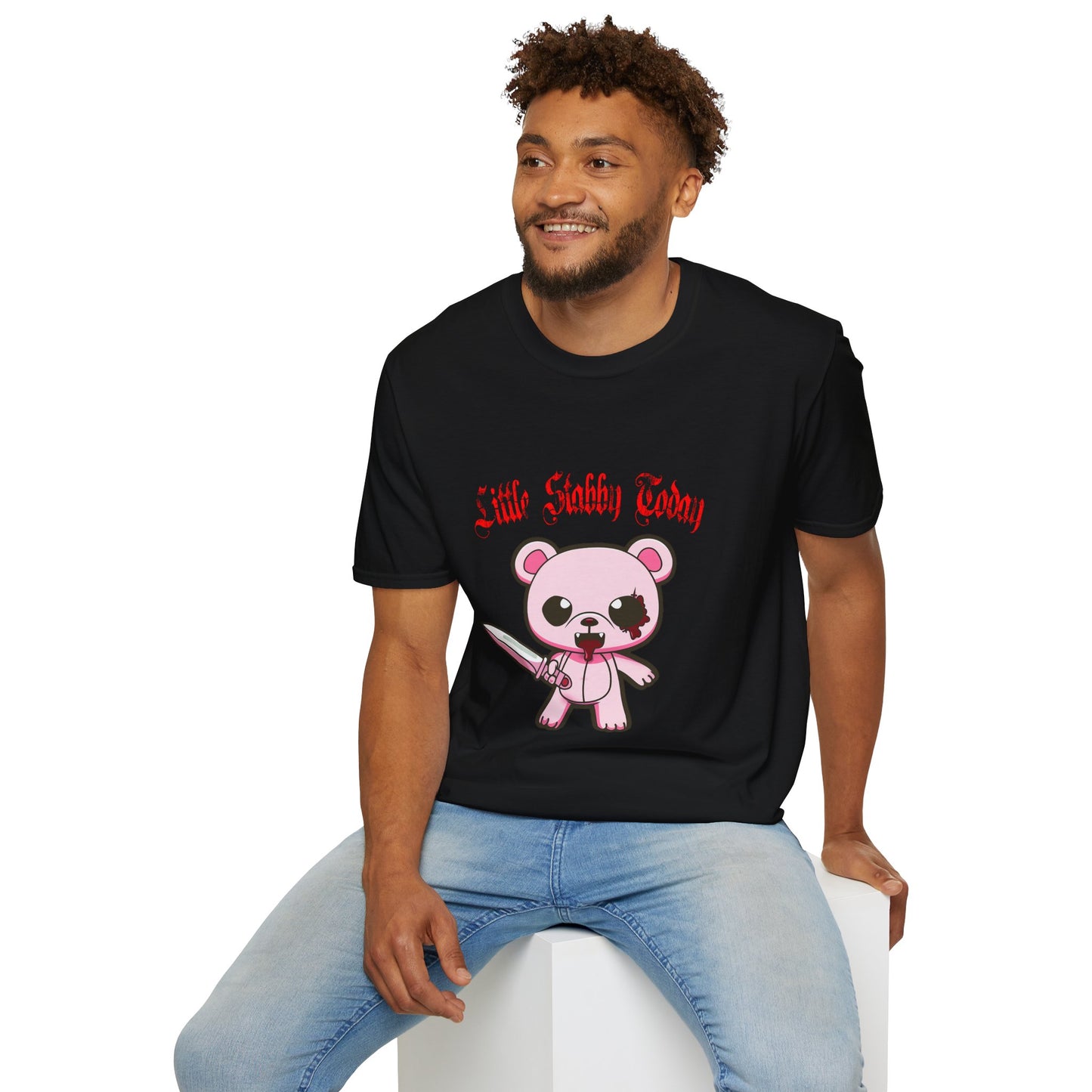 Little Stabby Today Cute Bear Graphic T-Shirt