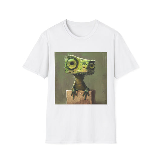 Cute Green Lizard Art T-Shirt — Whimsical Lizard Illustration Tee