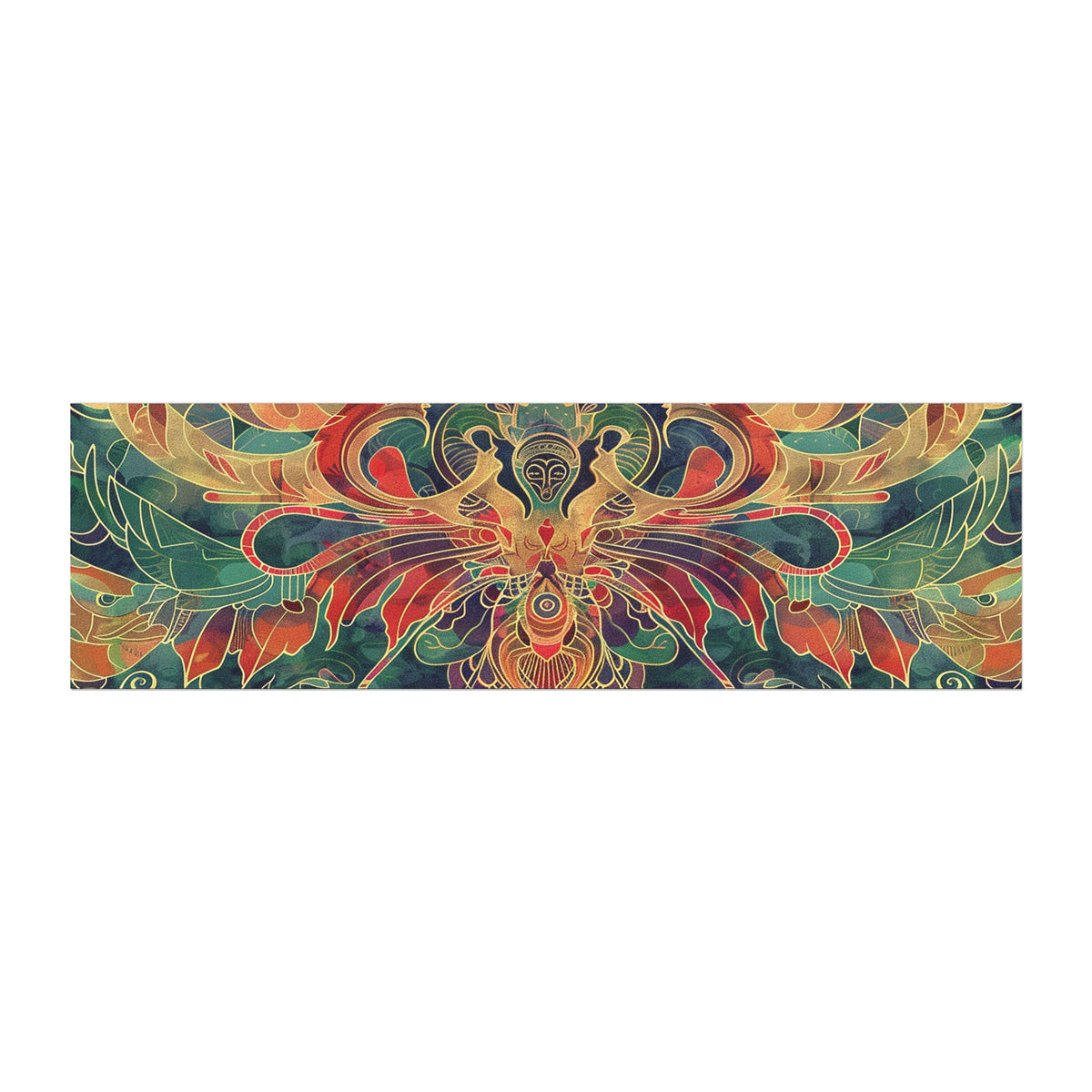 Bohemian Floral Mandala Car Magnet — Colorful Psychedelic Front Bumper Sticker Magnet