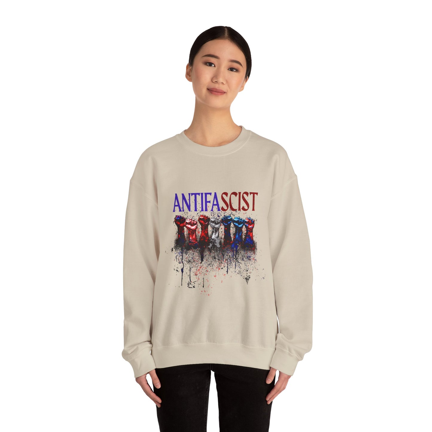 Antifascist Crewneck Sweatshirt Unisex Heavy Blend™