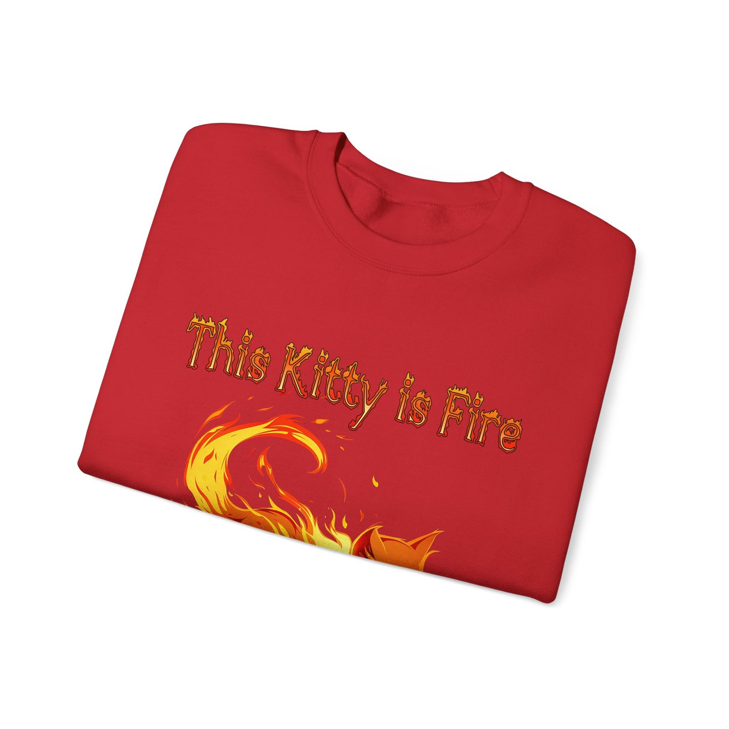 This Kitty is Fire Unisex Heavy Blend™ Crewneck Sweatshirt