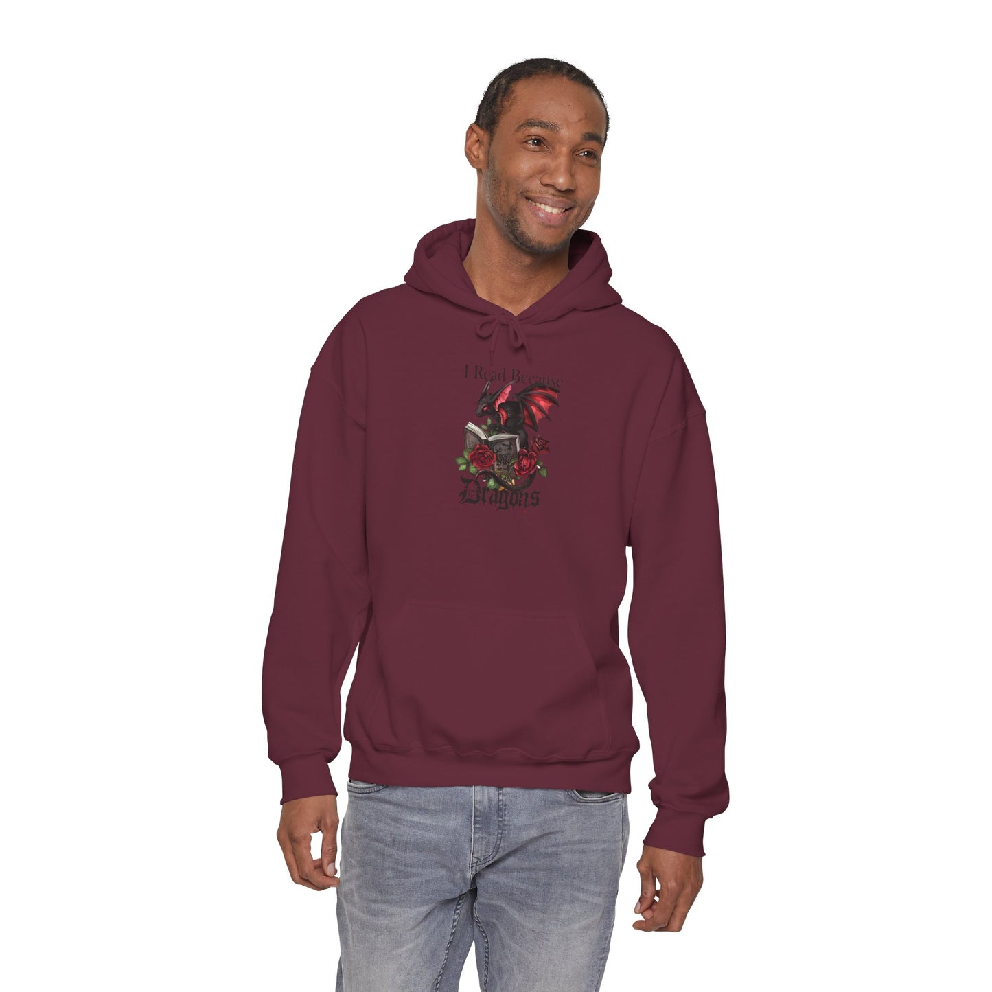 I Read Because Dragons Unisex Hoodie -