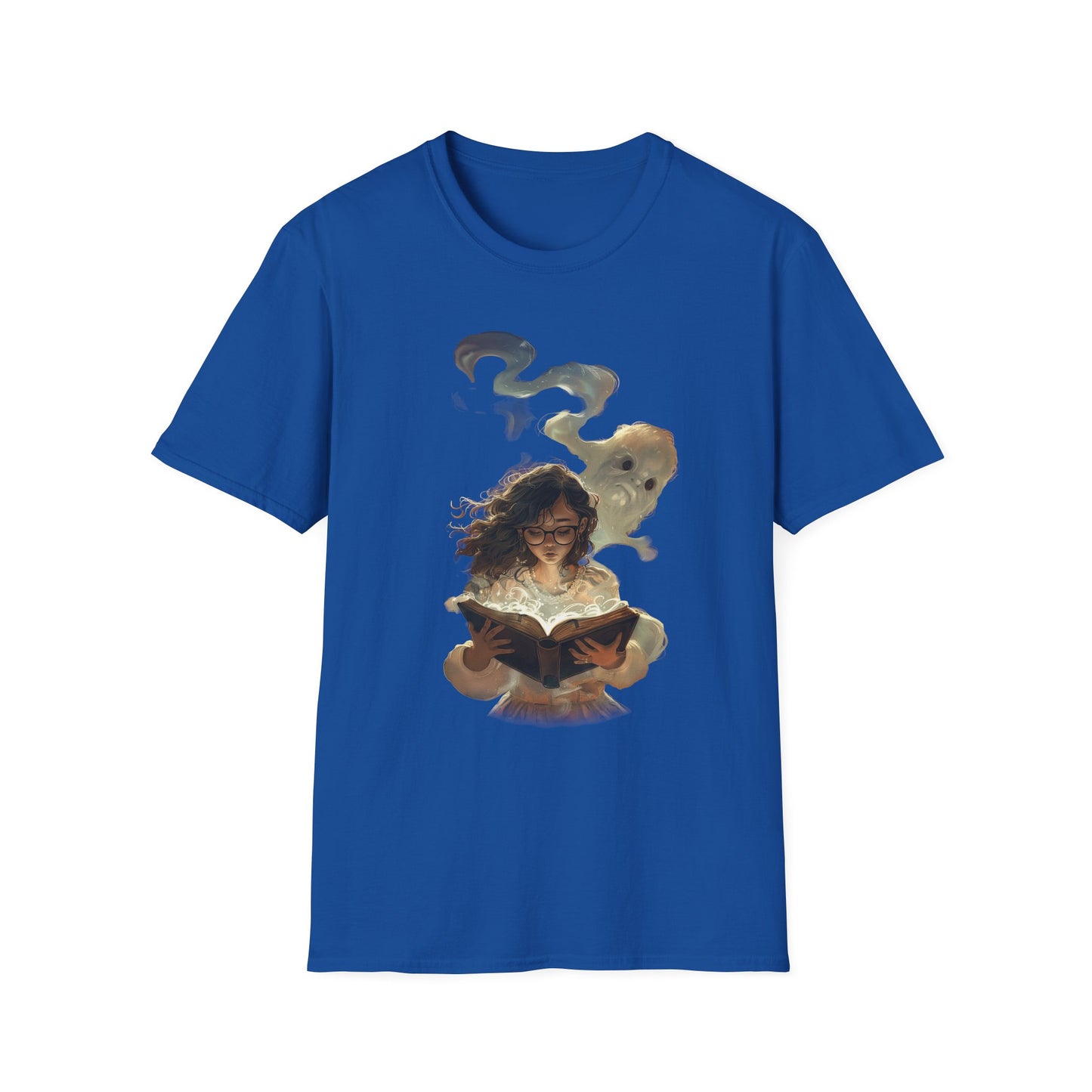 Mystical Reader T-Shirt, Softstyle Tee for Book Lovers, Gift for Readers, Cozy Casual Wear, Perfect for Book Clubs, Literary Gifts
