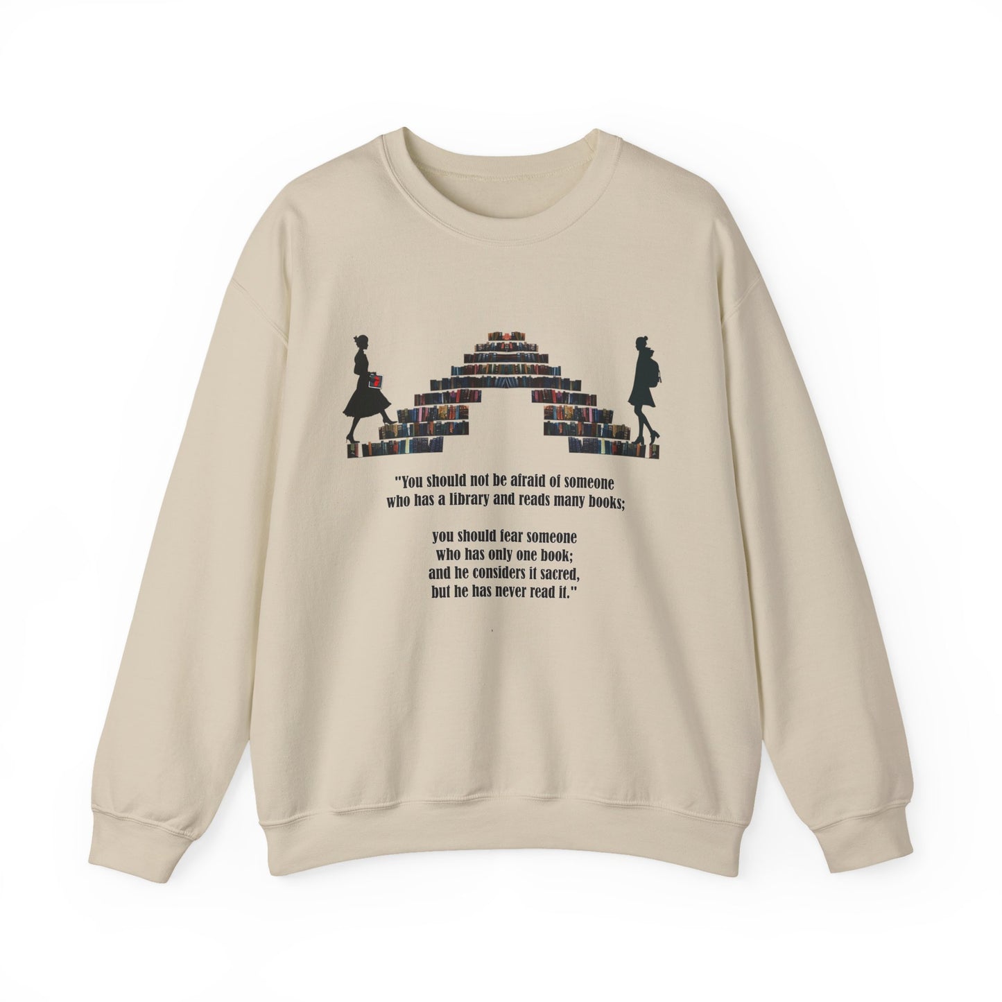 Fear of One Sacred Book Quote Crewneck Sweatshirt