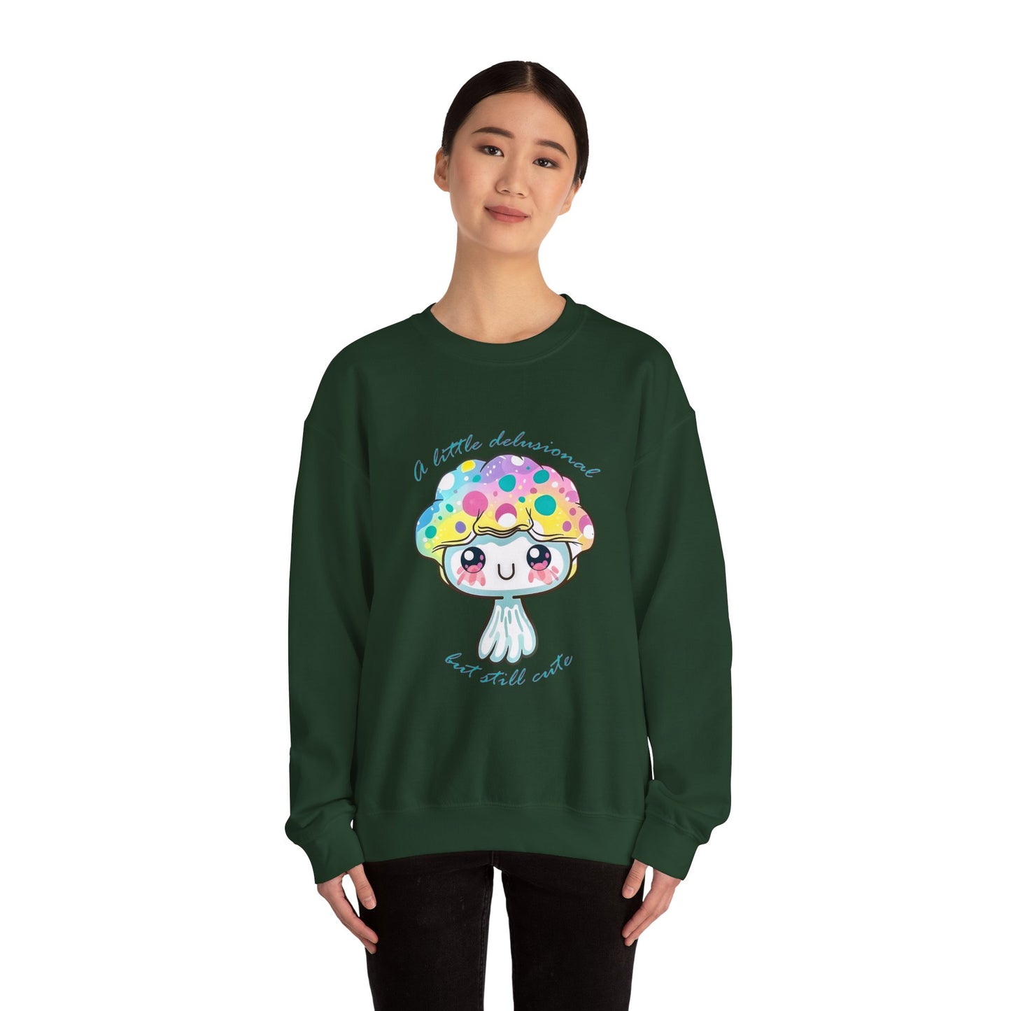 Little Delusional, Still Cute Kawaii Jellyfish Crewneck Sweatshirt
