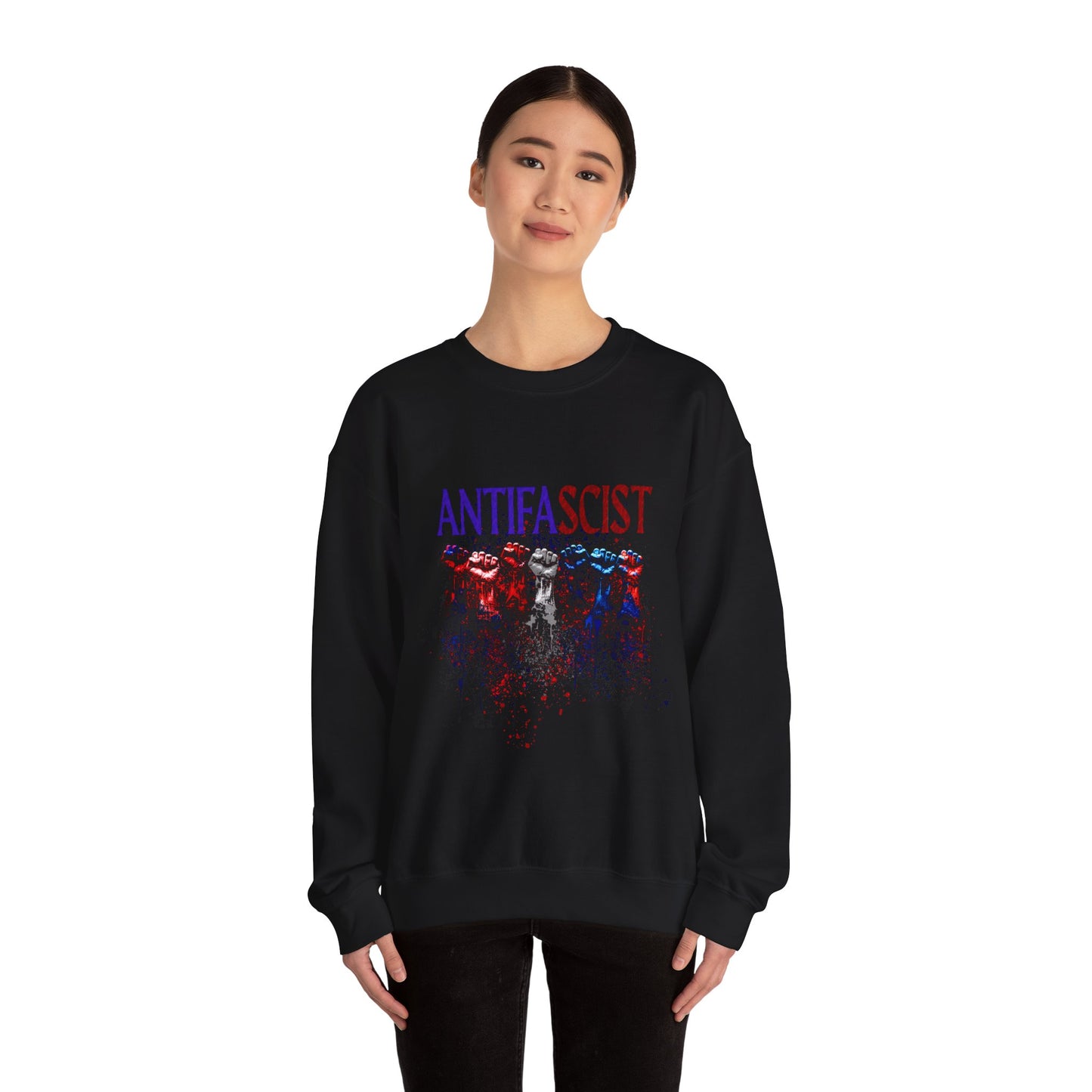 Antifascist Crewneck Sweatshirt Unisex Heavy Blend™