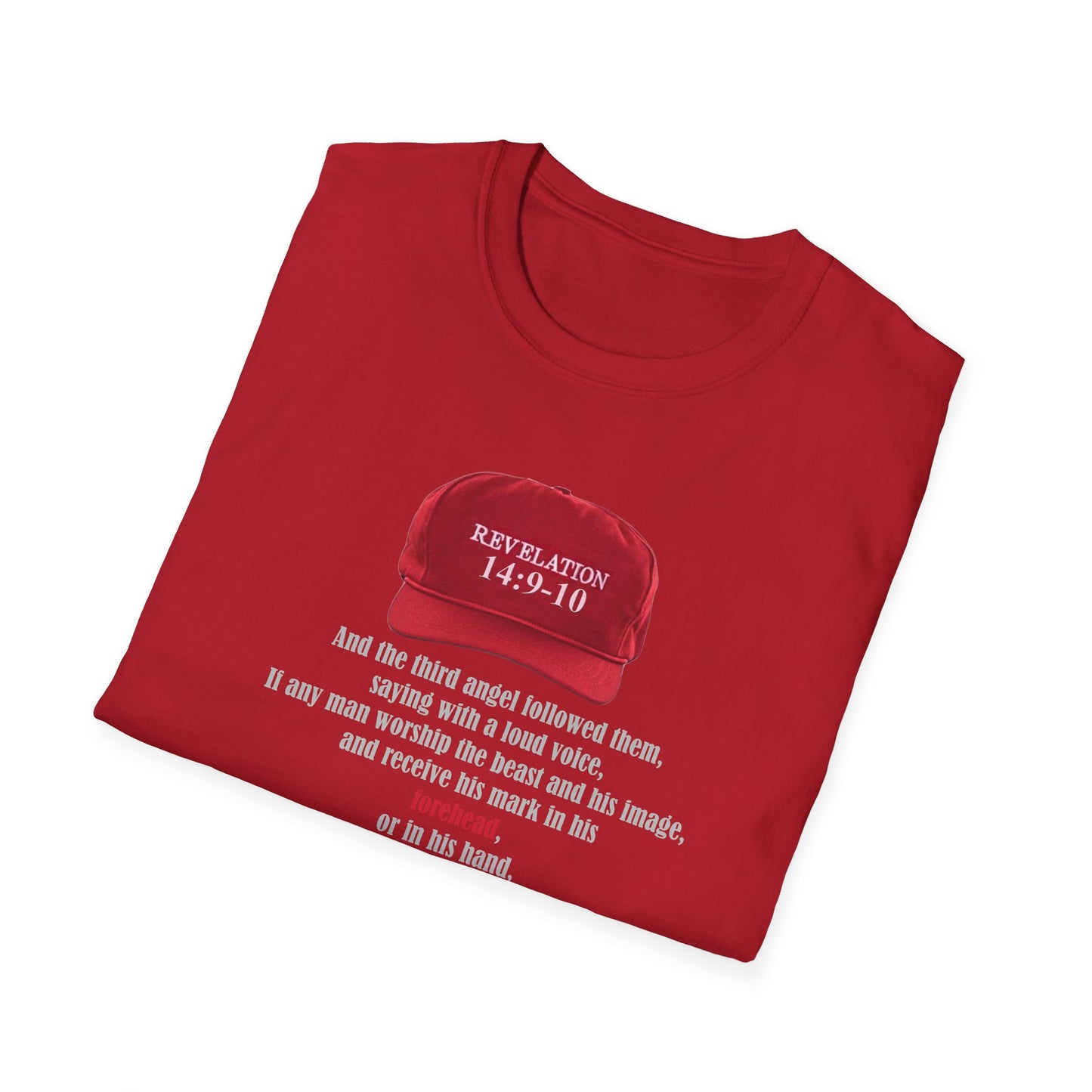 Red Hat Revelation 14:9-10 ...and receive his mark in his forehead