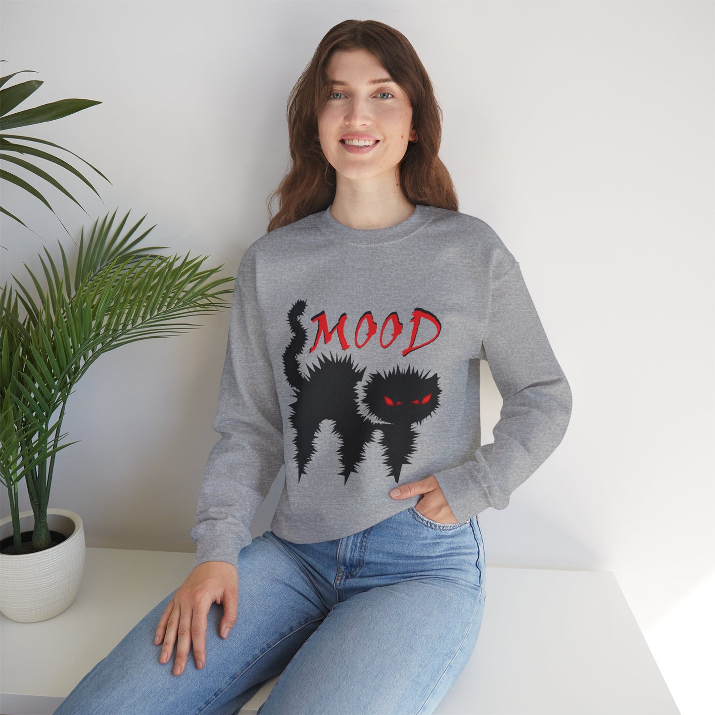Mood Cat Unisex Crewneck Sweatshirt